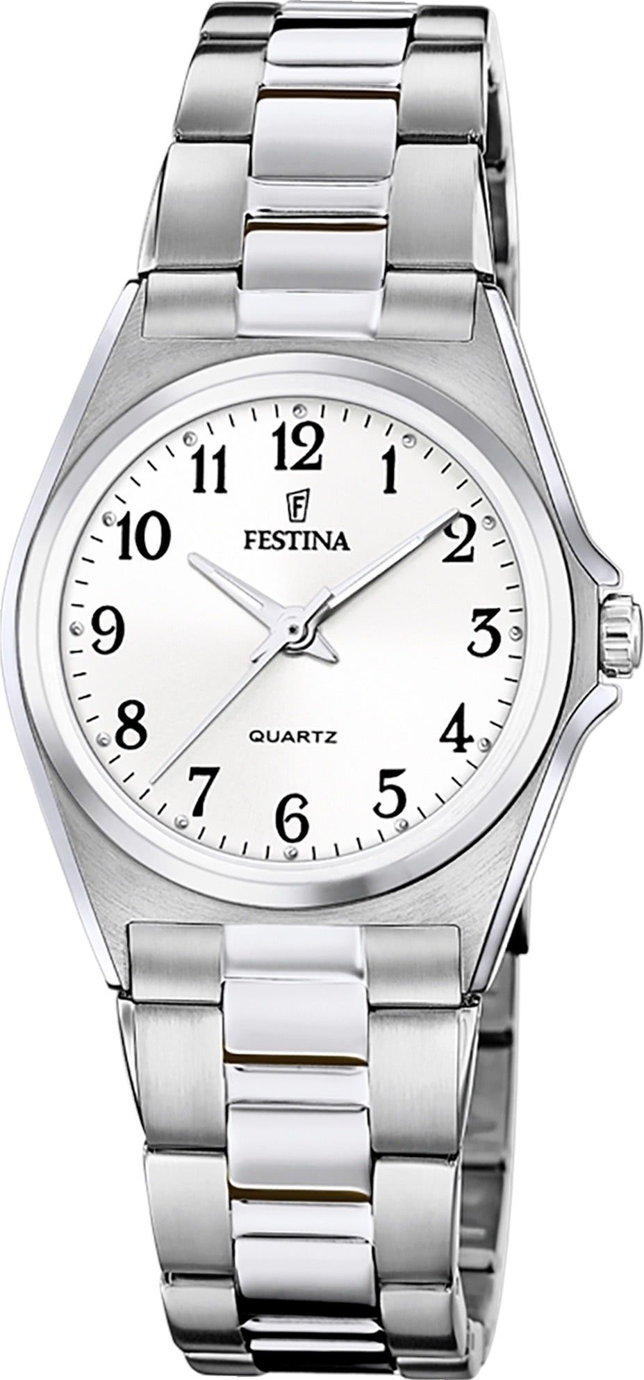 Festina Quarzuhr Festina Damenuhr Klassik, silber, Edelstahlarmband Casual Armbanduhr Damen rund