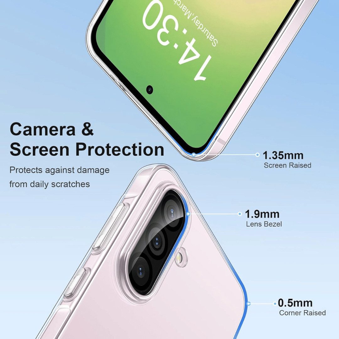 SmartUP Smartphone-Hülle für Samsung Galaxy A56 5G Transparent Silikon Case Ultra Slim Full 6,7 Zoll, Rundumschutz – Bild 4 von 5