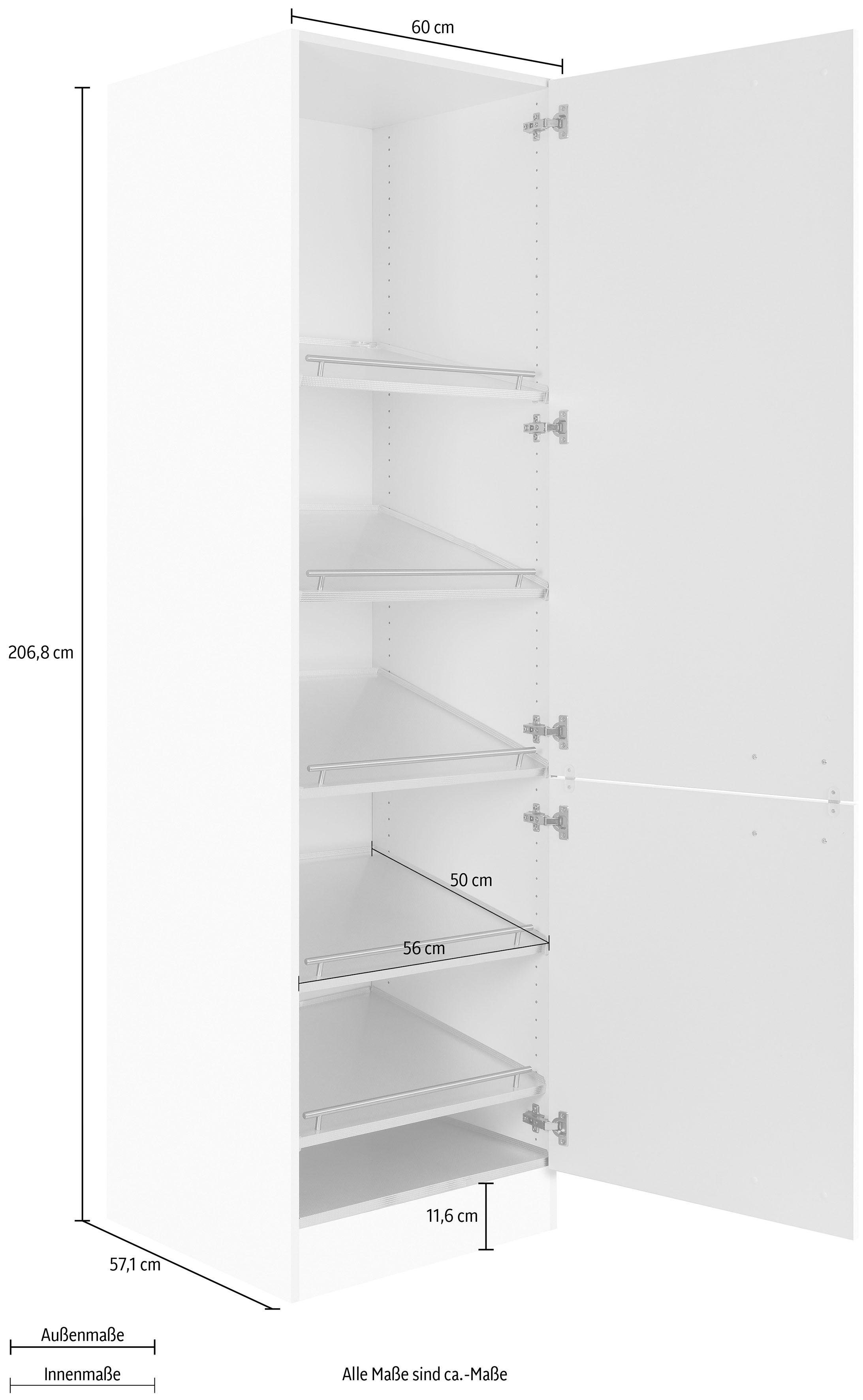 OPTIFIT | Elm, Breite 60 Schuhaufbewahrung, weiß cm weiß/weiß zur Hochschrank