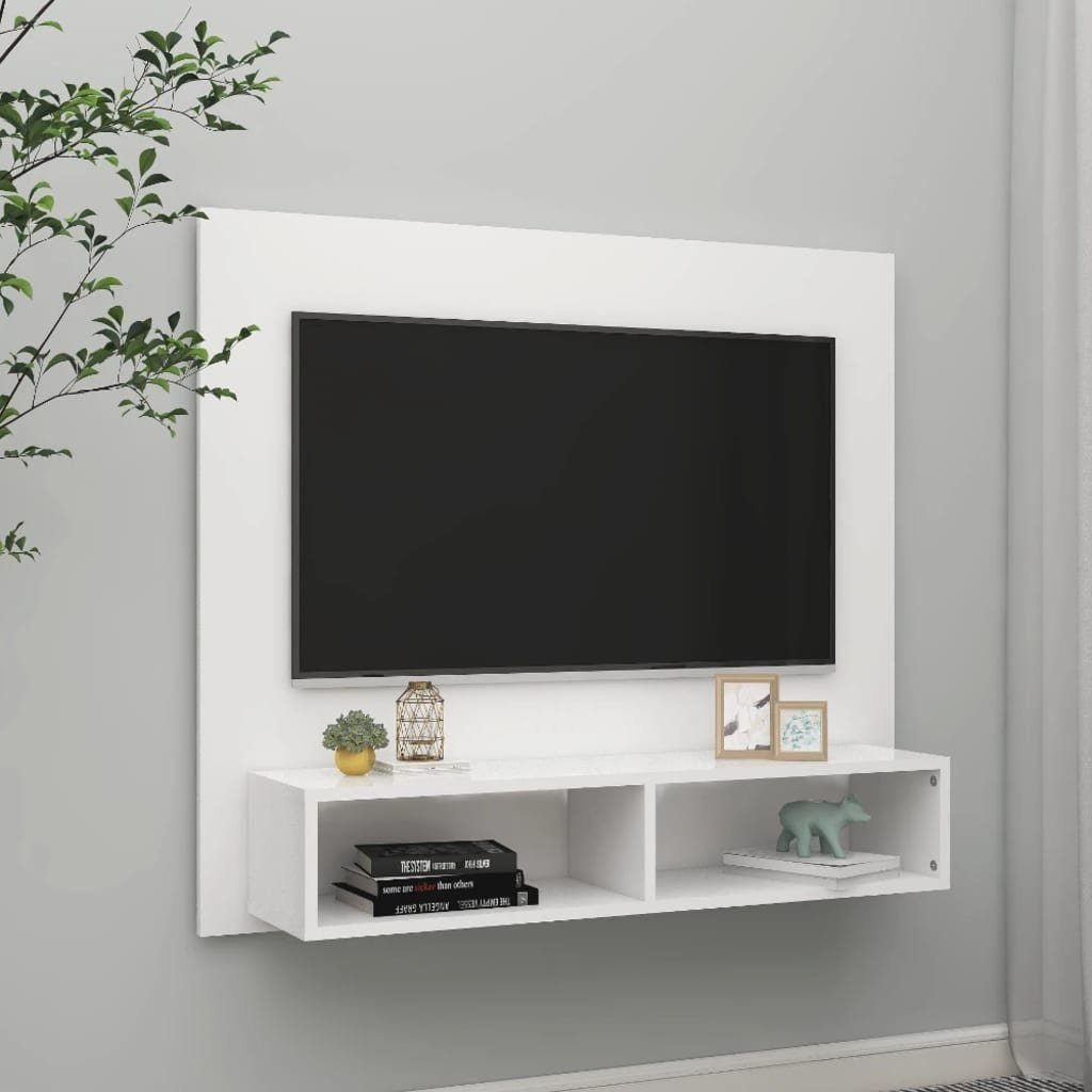 furnicato TV-Schrank TV-Wandschrank Weiß 102x23,5x90 cm Holzwerkstoff