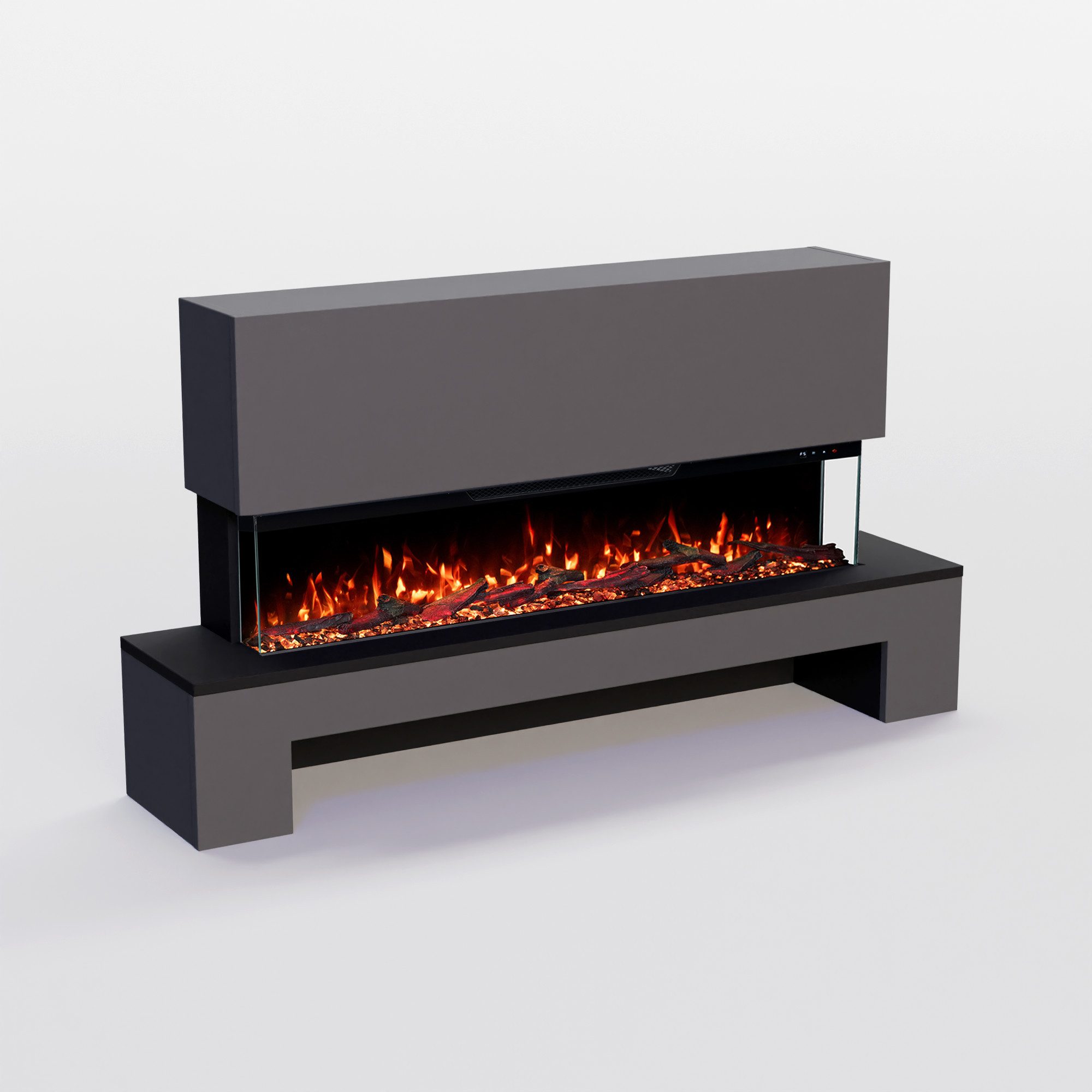GLOW FIRE Elektrokamin Cobalt mit Holzfach, Standkamin mit 3D Feuer und Hei günstig online kaufen