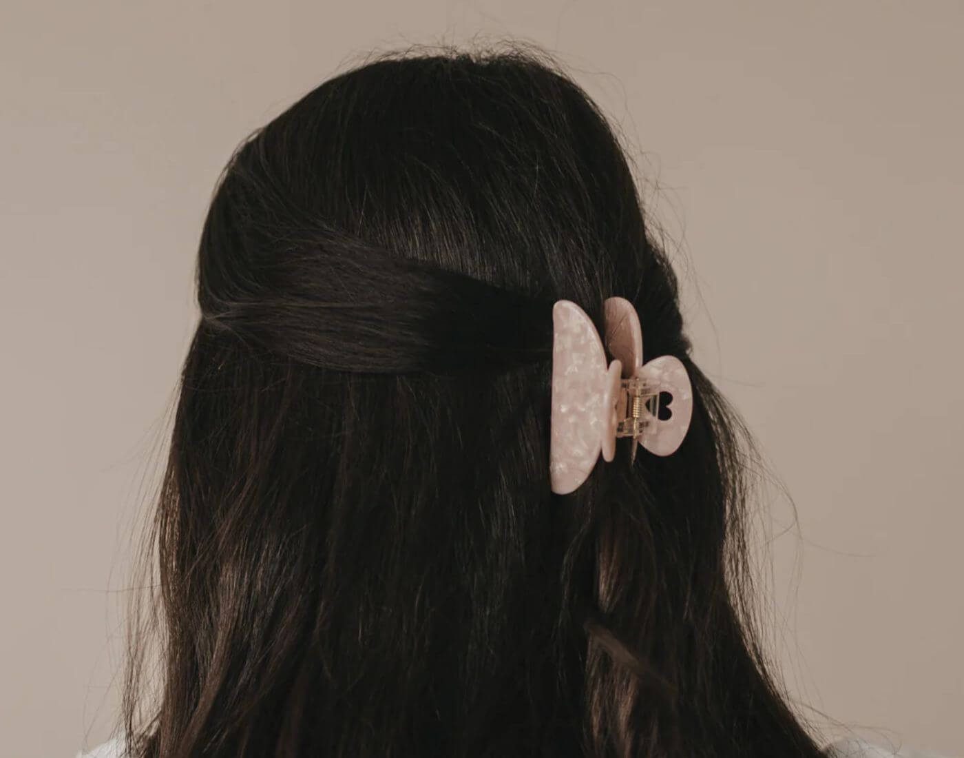 Eulenschnitt Haargummi Haarspange groß Herz Blush
