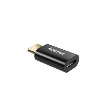 Hama Adapter Micro-USB auf USB Type-C-Stecker, Schwarz, USB-Adapter USB-Adapter