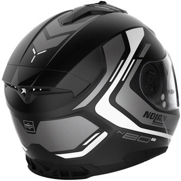 NOLAN Motorradhelm Nolan N80-8 Ally N-Com Matt Schwarz / Weiß Integralhelm S