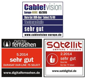 DUR-line DUR-line Select 75/80cm Hellgrau Satelliten-Schüss Sat-Spiegel
