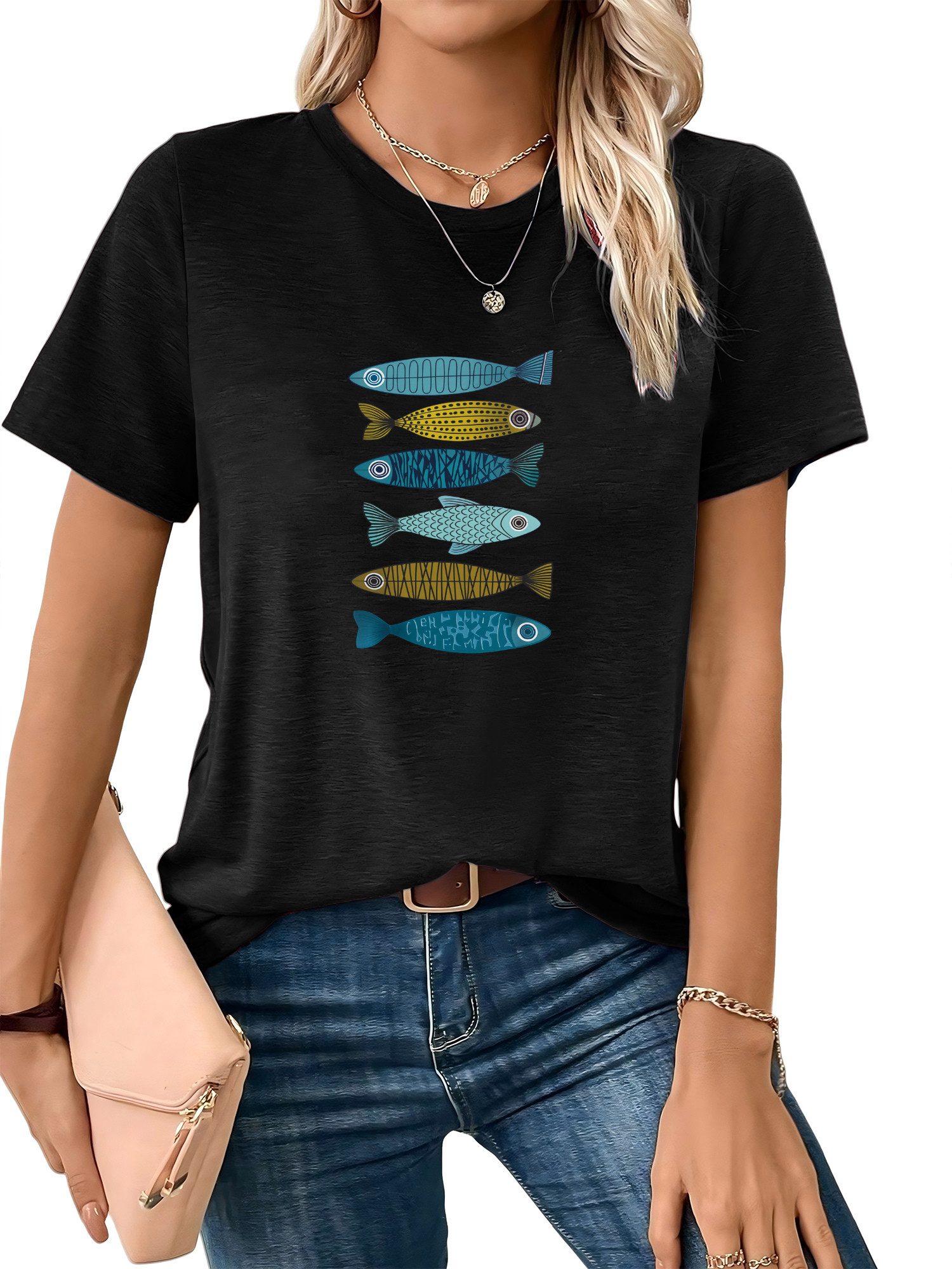 PYL T-Shirt Damen Sommer bequemes Casual günstig online kaufen