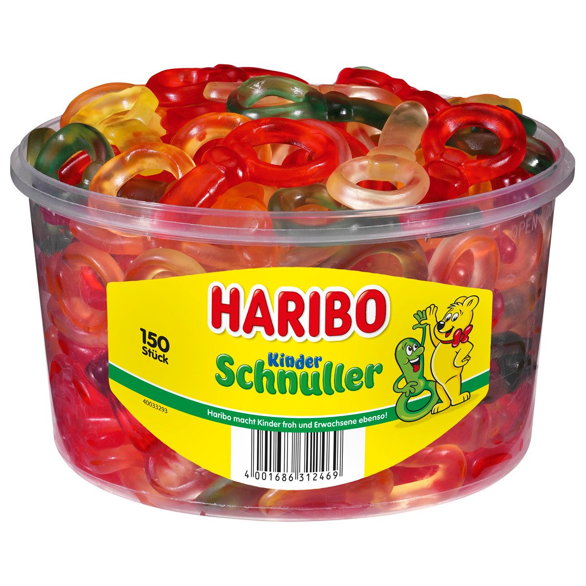HARIBO Süßigkeit, Haribo Kinder Schnuller mit Fruchtgeschmack 5fach sortiert 1200g