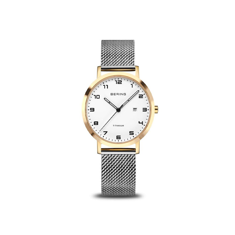 Bering Quarzuhr Bering Titanium gold poliert/gebürstet 18634-010 18634-010, günstig online kaufen