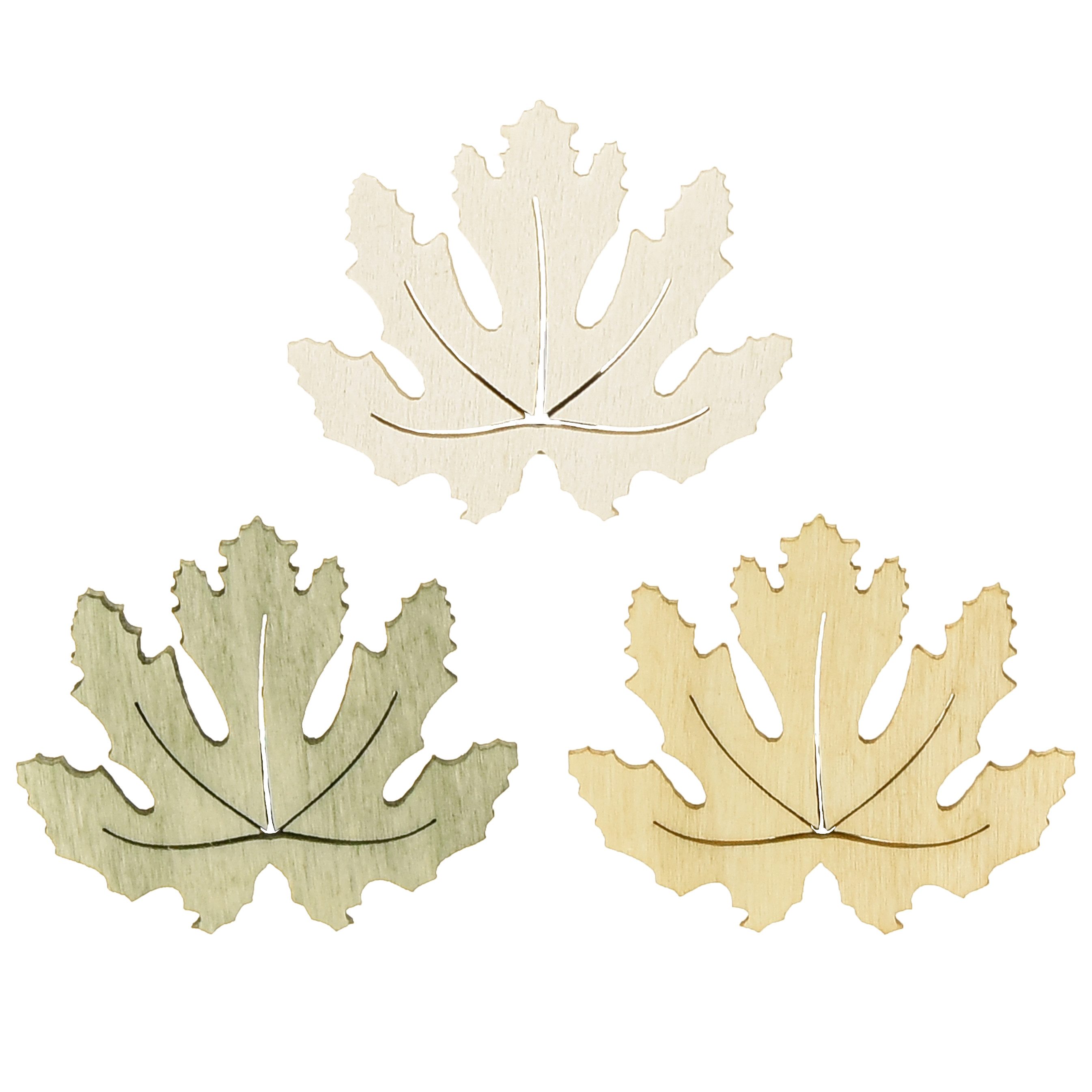 Florists Products Streudeko Tischdeko Herbst Ahornblätter Holz Streudeko 72 St