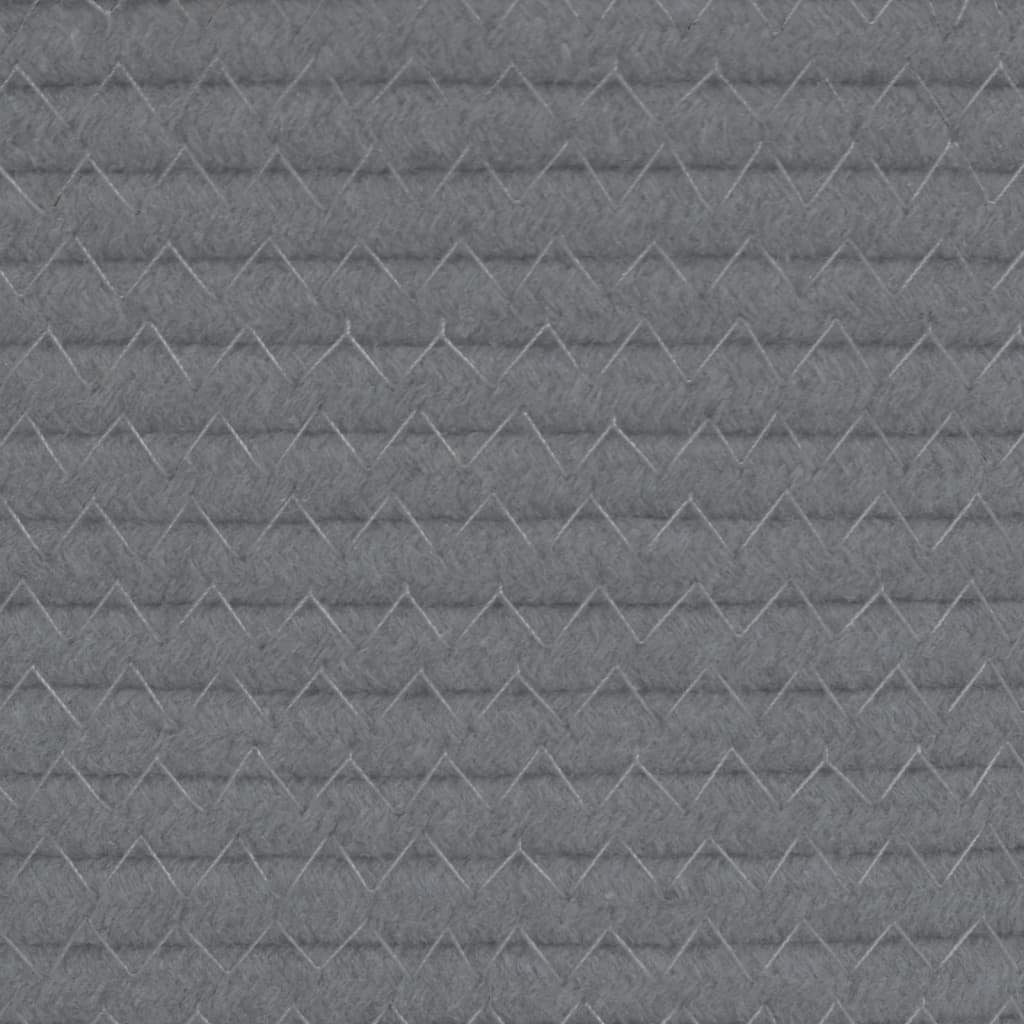 vidaXL Wäschekorb Wäschekorb Grau und Ø60x36 Baumwolle cm Weiß