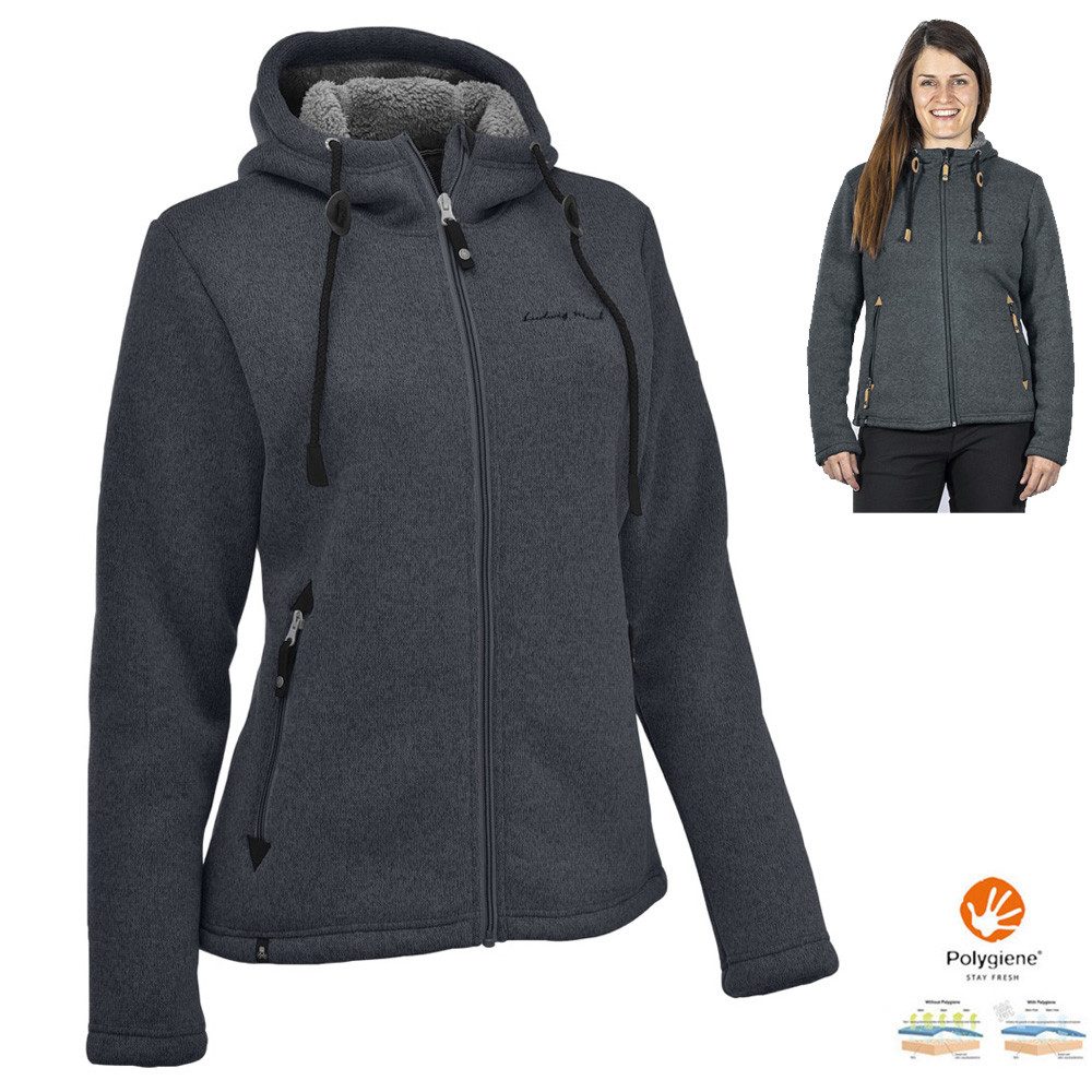 Maul Trekkingjacke Maul - gefütterte warme dicke Fleecejacke CHIEMING, dunkelgrau