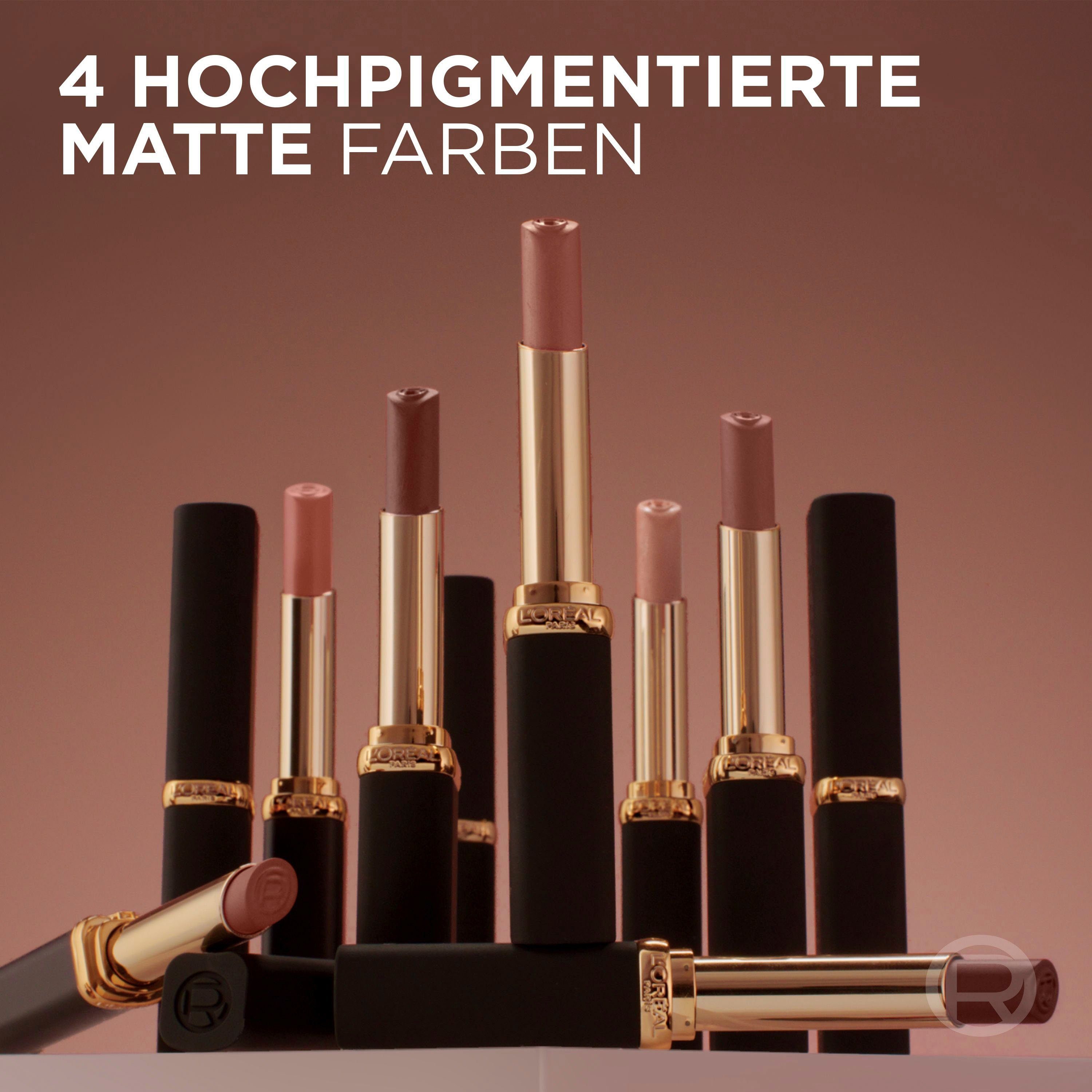 Matte, Color Volume Intense Lippenstift mit L'ORÉAL Riche Hyaluron PARIS