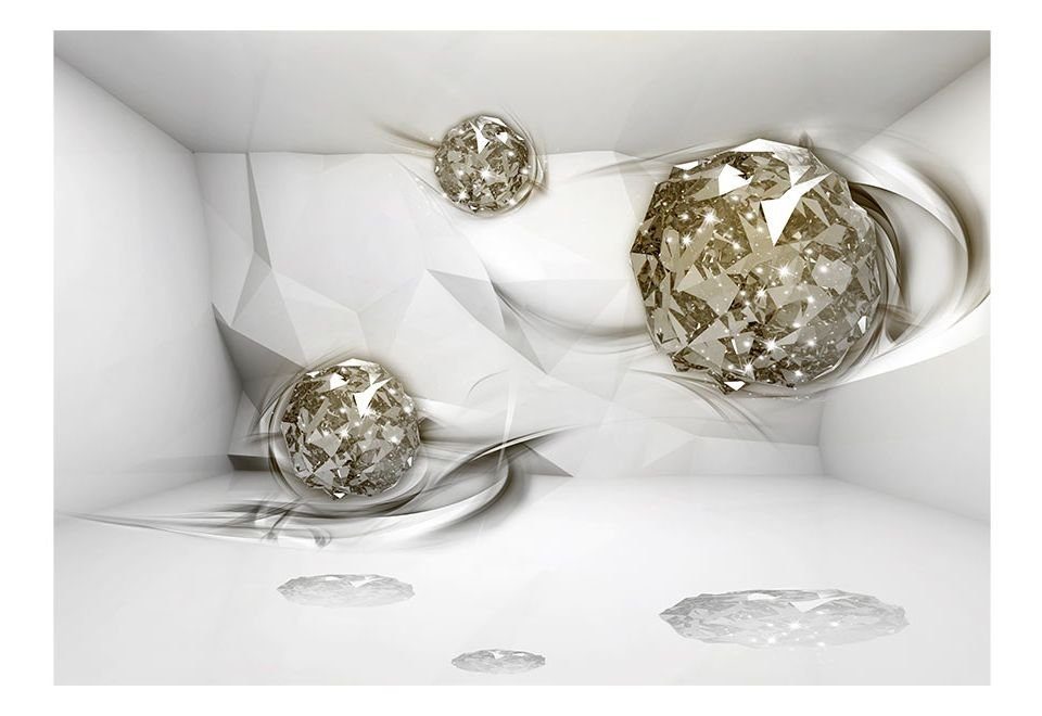 KUNSTLOFT Vliestapete Abstract Diamonds 1.5x1.05 Design halb-matt, m, Tapete lichtbeständige