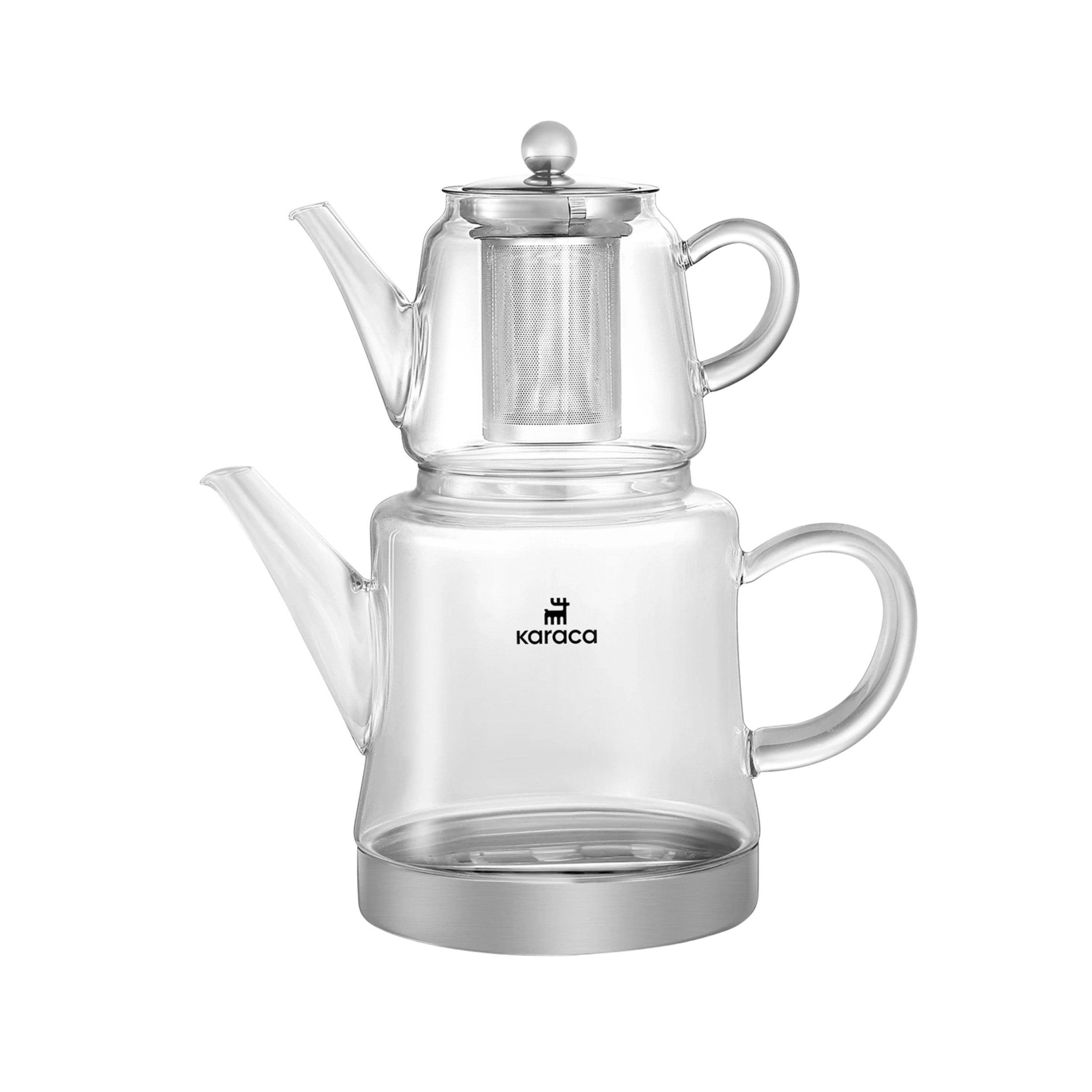 Karaca Teekanne Karaca Dora Borosilikat Glas-Teekannen-Set, 2.25L, Hitzebeständig, 2.25 l
