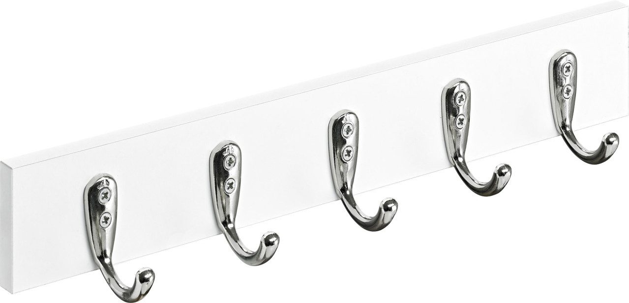 Hettich Garderobenleiste Hettich Garderobenleiste 5 Haken Holz 40 x 6 x 6