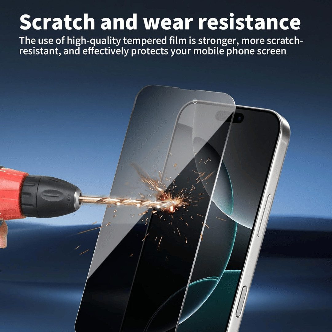 SmartUP Displayschutzglas 2X Schutzglas für iPhone 16 Pro Sichtschutz Display Kamera Panzerfolie für iPhone 16 Pro, Blickschutz, Anti-Spy
