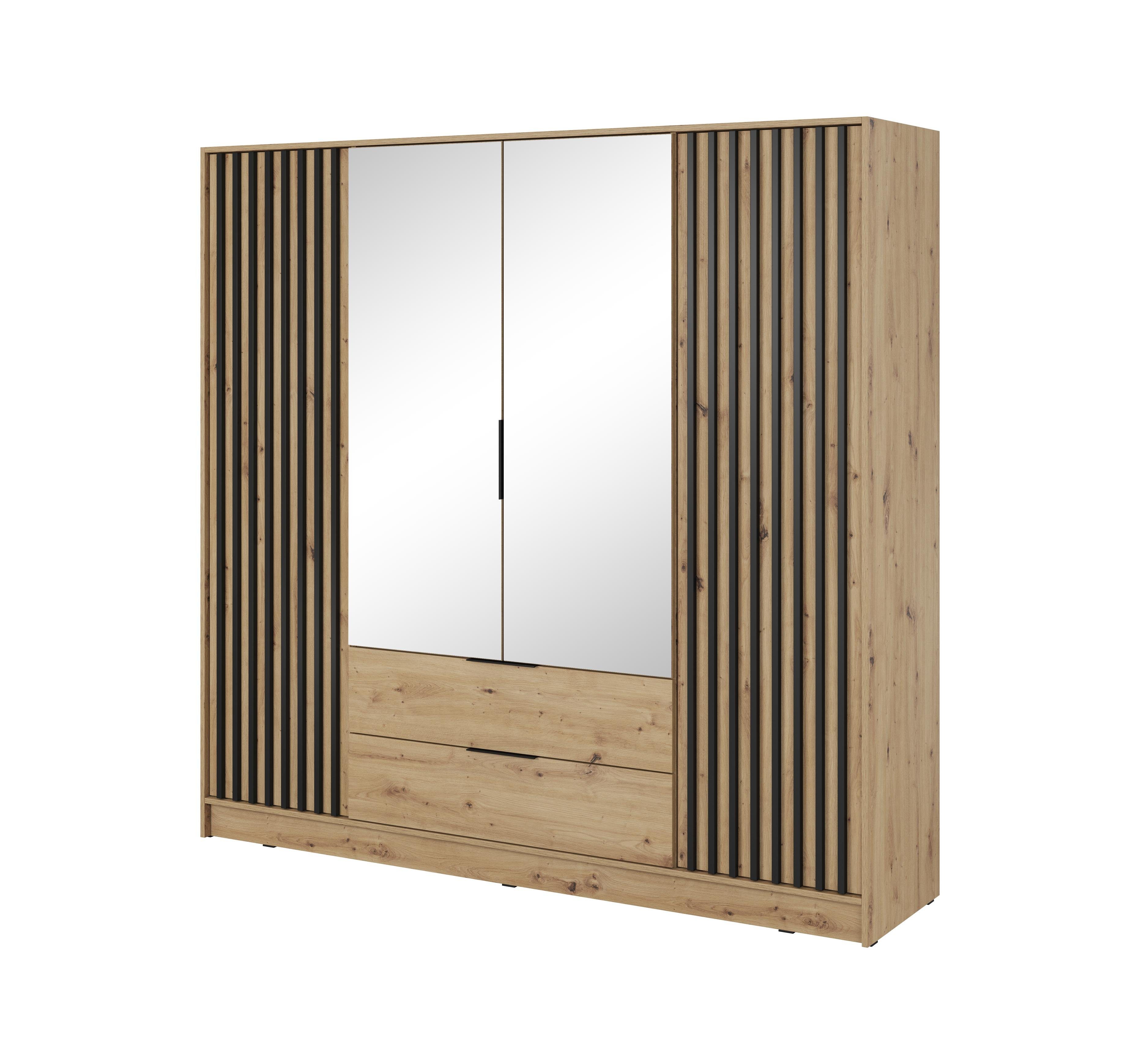Compleo Kleiderschrank LISA Drehtürenschrank mit Lamellen, günstig online kaufen