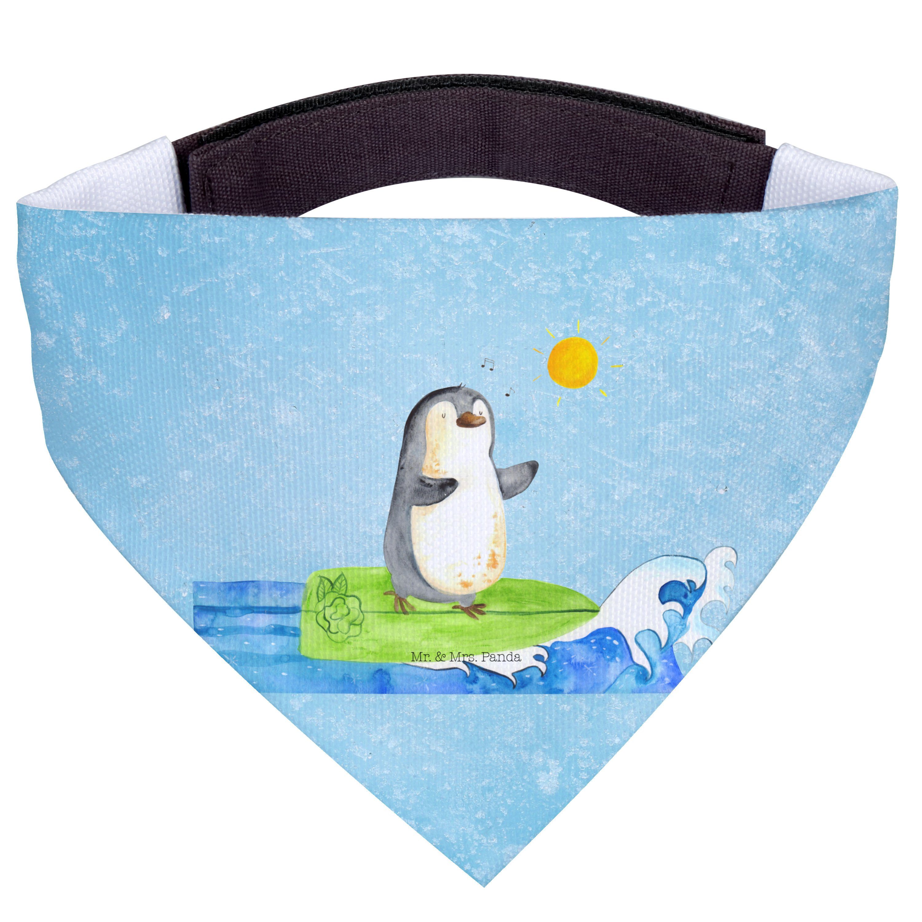 Mr. & Mrs. Panda Hundefliege Pinguin Surfer, Hundehalstuch M, Eisblau, Portugal, Tuch, Mittel, Hal, Polyester
