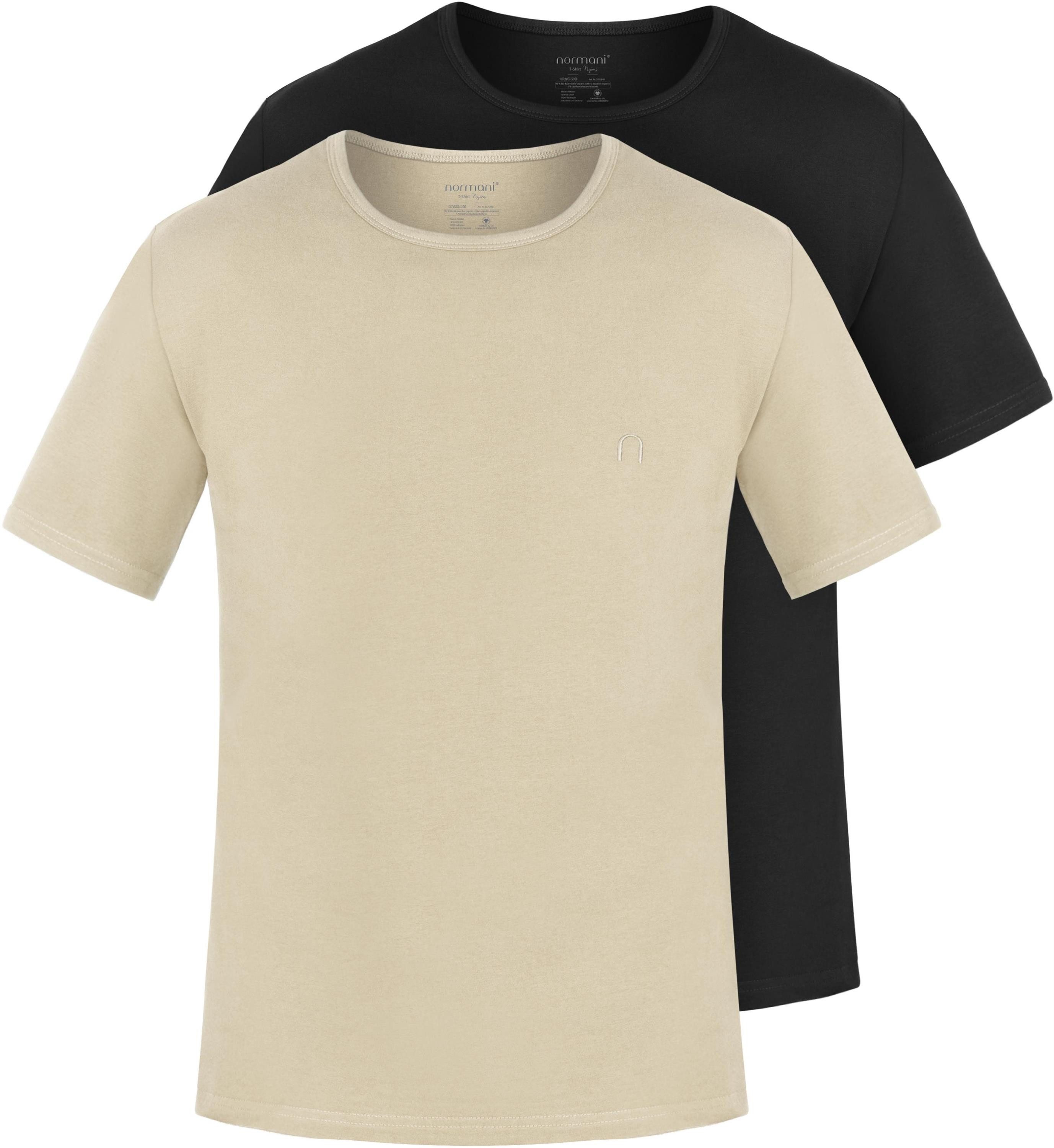 Kurzarmshirt 2er Set Herren T-Shirts aus Bio-Baumwolle Nyons