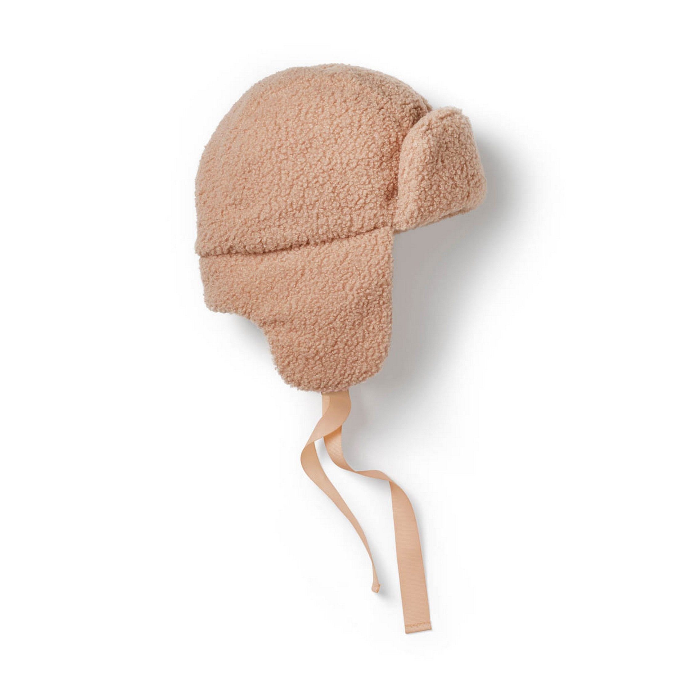 Elodie Ohrenmütze Elodie Details – Winter Babymütze gefüttert -Pink Bouclé, Kopf 50-53cm (1-St)