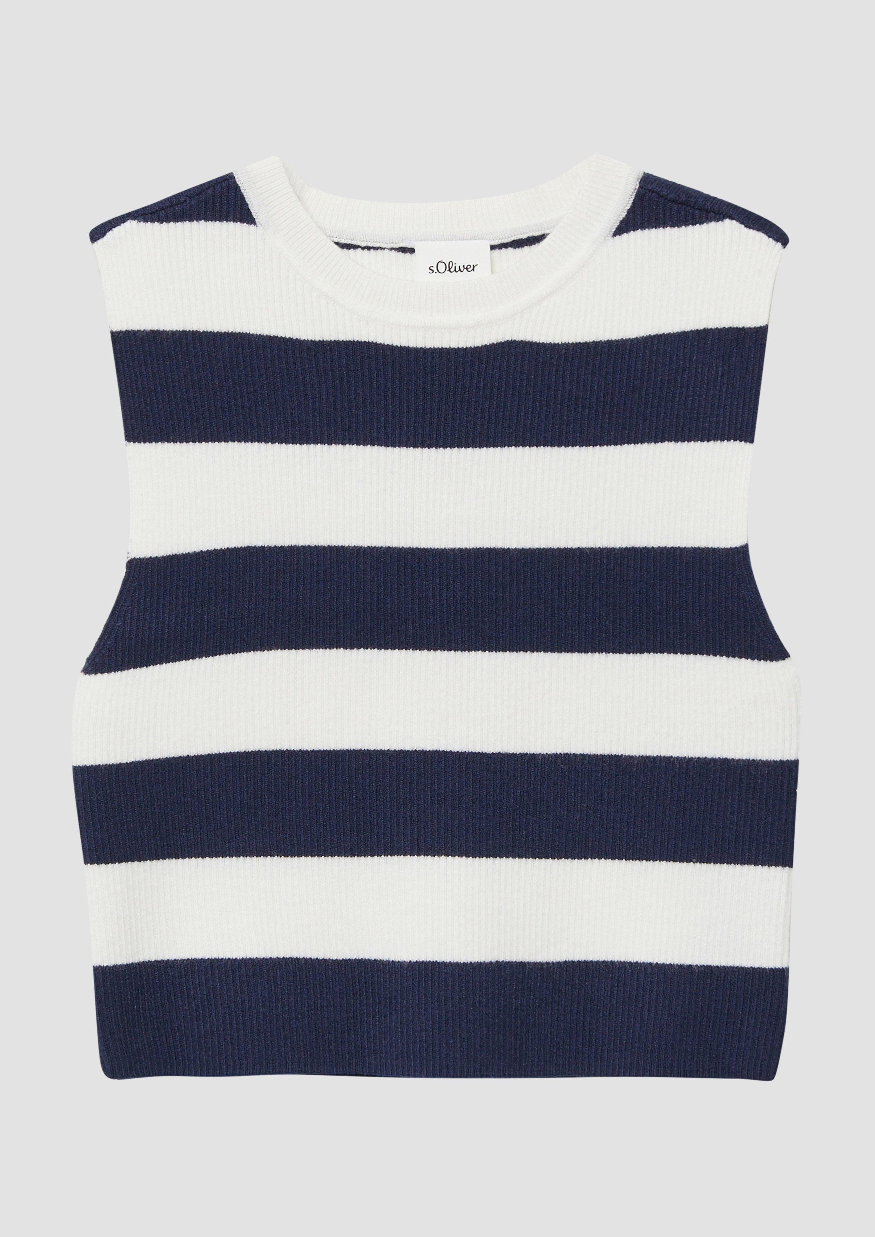 s.Oliver Pullunder Verkürztes Stricktop aus Viskosemix im Slim Fit