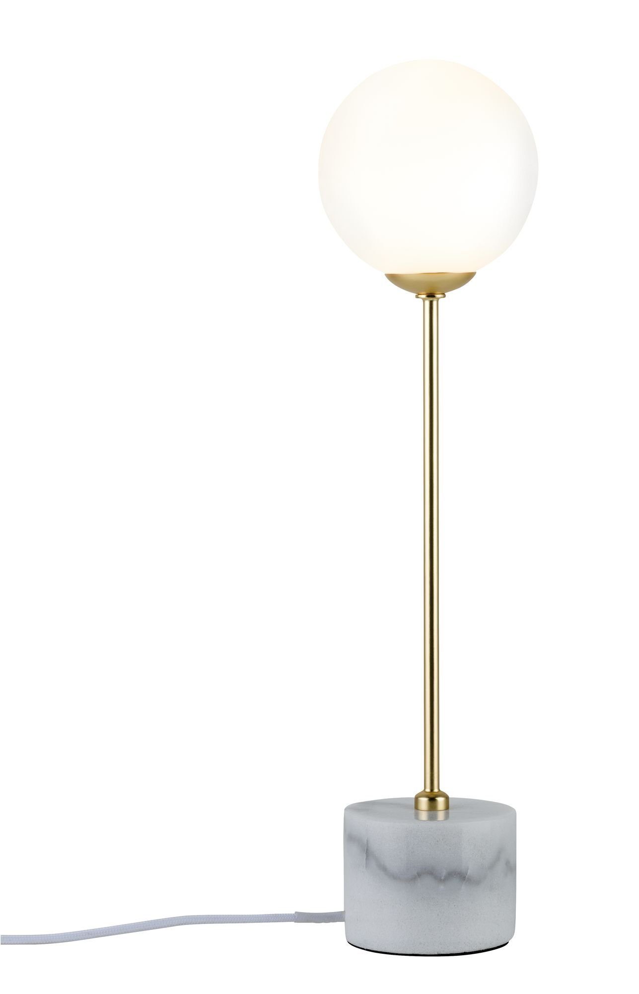 Paulmann Tischleuchte Neordic Moa max.1x10W G9 Weiß/Gold matt 230V Glas/Marmor/Metall, ohne Leuchtmittel