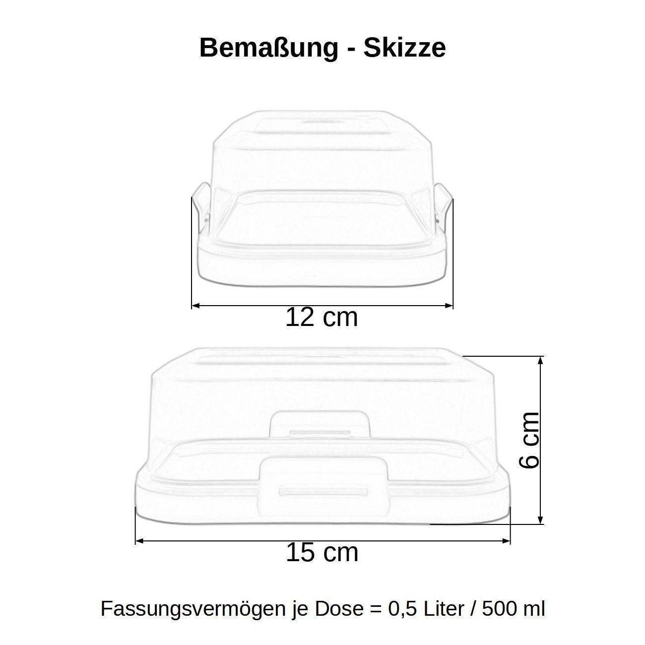 Engelland Butterdose Stapelbare Butter-/Käsedose, Kunststoff, (Vorteils-Set, 2-tlg., mit sicherem Klickverschluss), stapelbar, platzsparend, Ordnung im Kühlschr – Bild 5 von 5