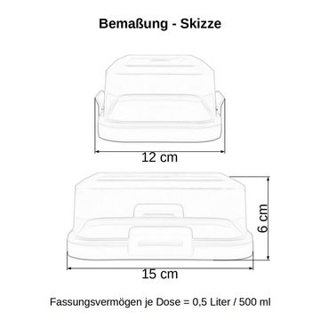 Engelland Butterdose Stapelbare Butter-/Käsedose, Kunststoff, (Vorteils-Set, 1-tlg., mit sicherem Klickverschluss), stapelbar, platzsparend, Ordnung im Kühlschrank, BPA-Frei, Mehrzweck