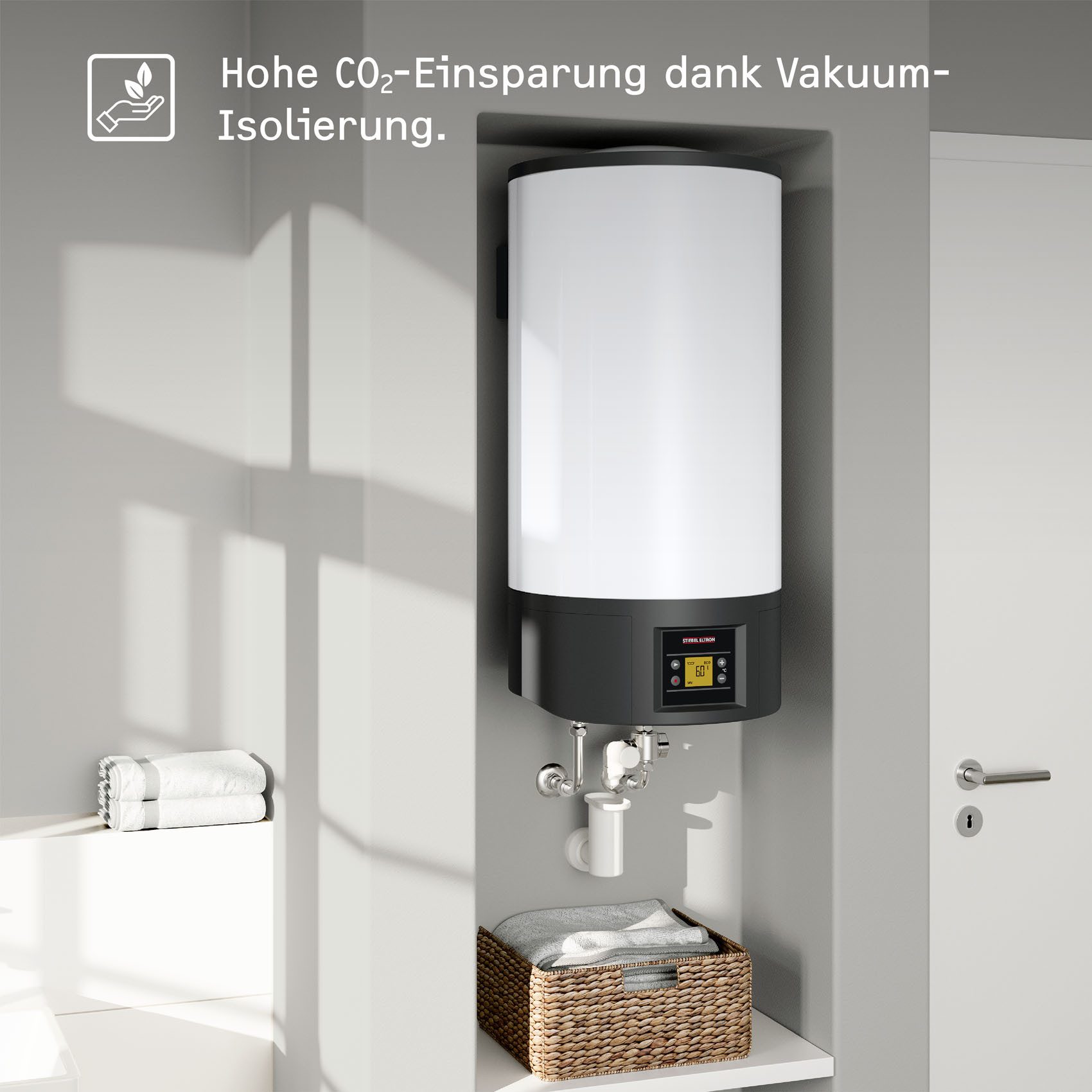 STIEBEL ELTRON Wandspeicher EW-V 36 ECO, LC-Display, geringer Bereitschaftsenergieverbrauch, druckfest