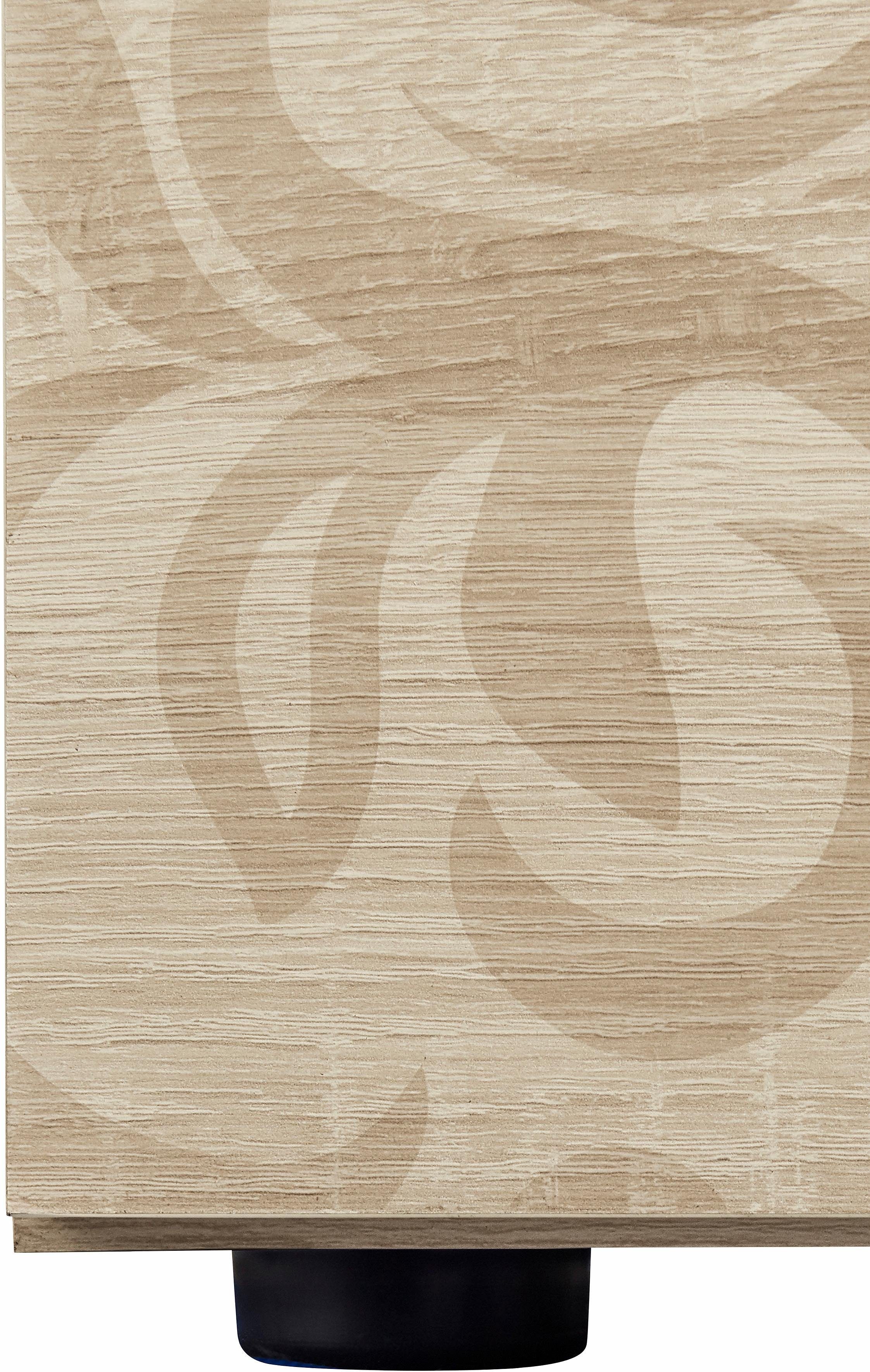 INOSIGN Vitrine Miro Stauraumvitrine, Höhe 166 cm mit dekorativem Siebdruck