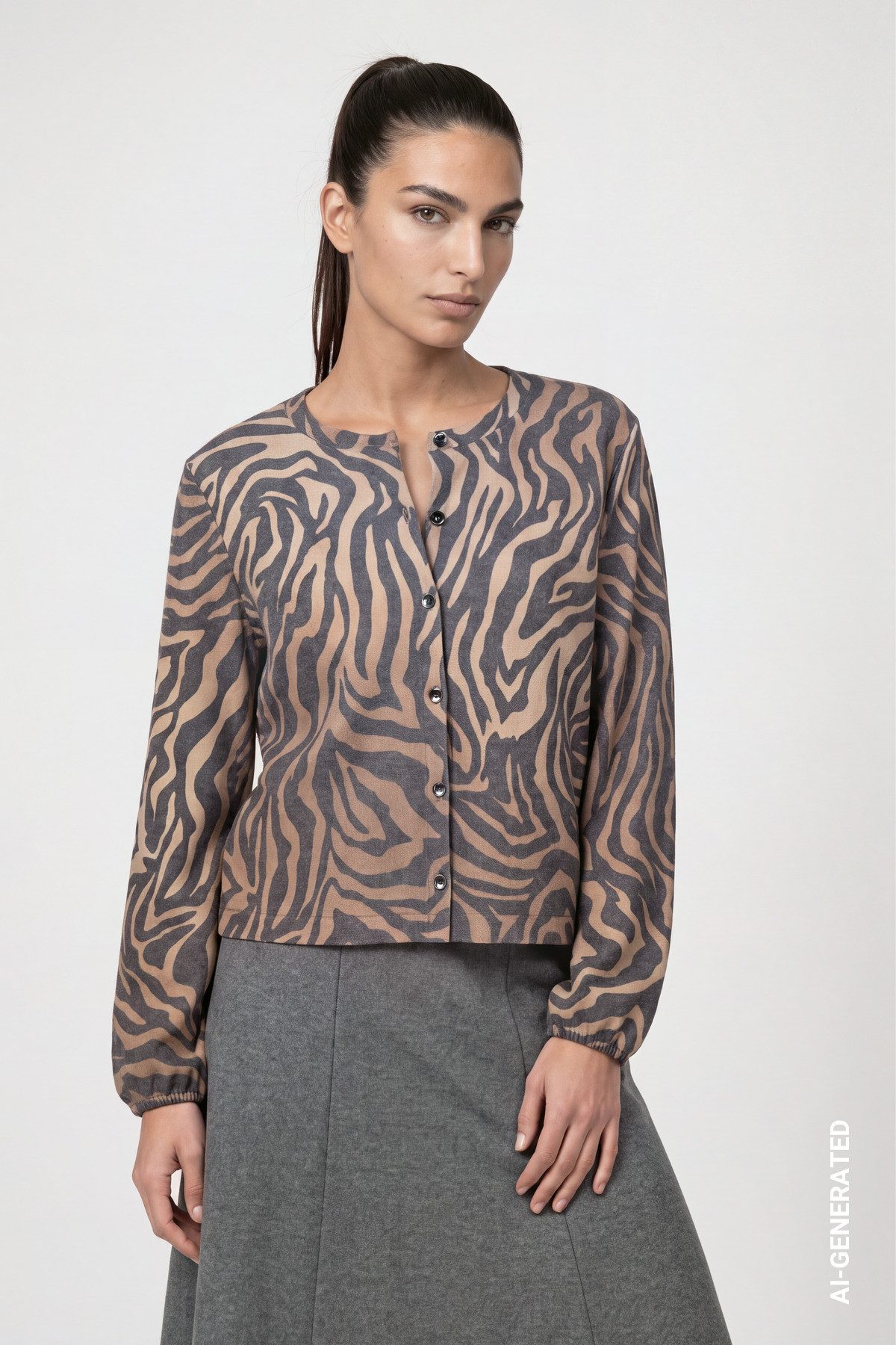 Monari Sommerjacke Jacke Zebra allover Regular fit mit Zebramuster