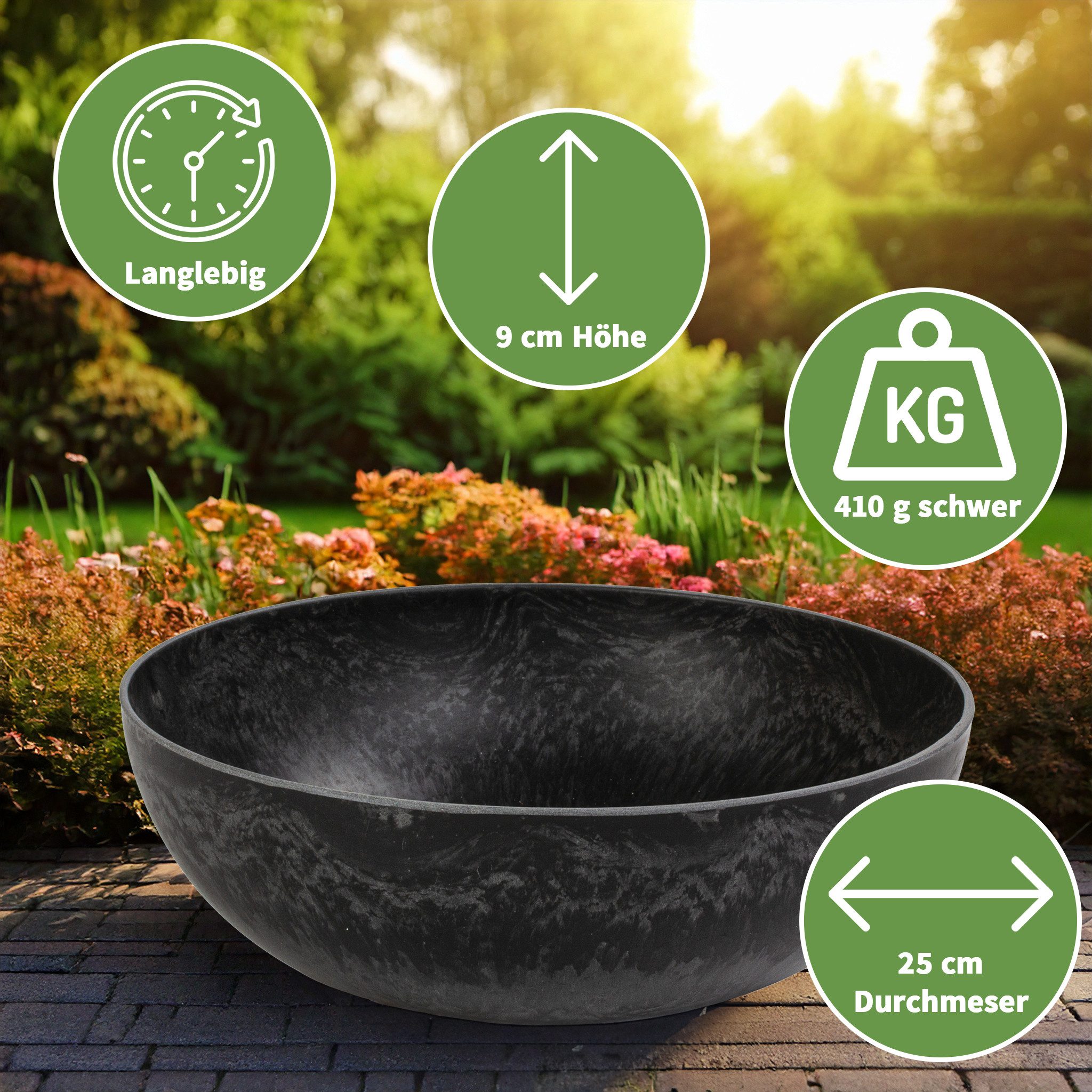 matches21 HOME & HOBBY Blumentopf Runde günstig online kaufen