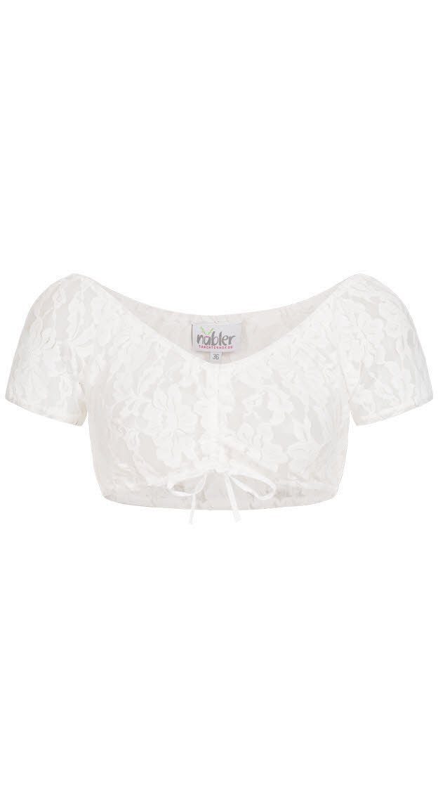 Dirndlbluse Dirndlbluse Carmen Maria in Weiß von Nübler