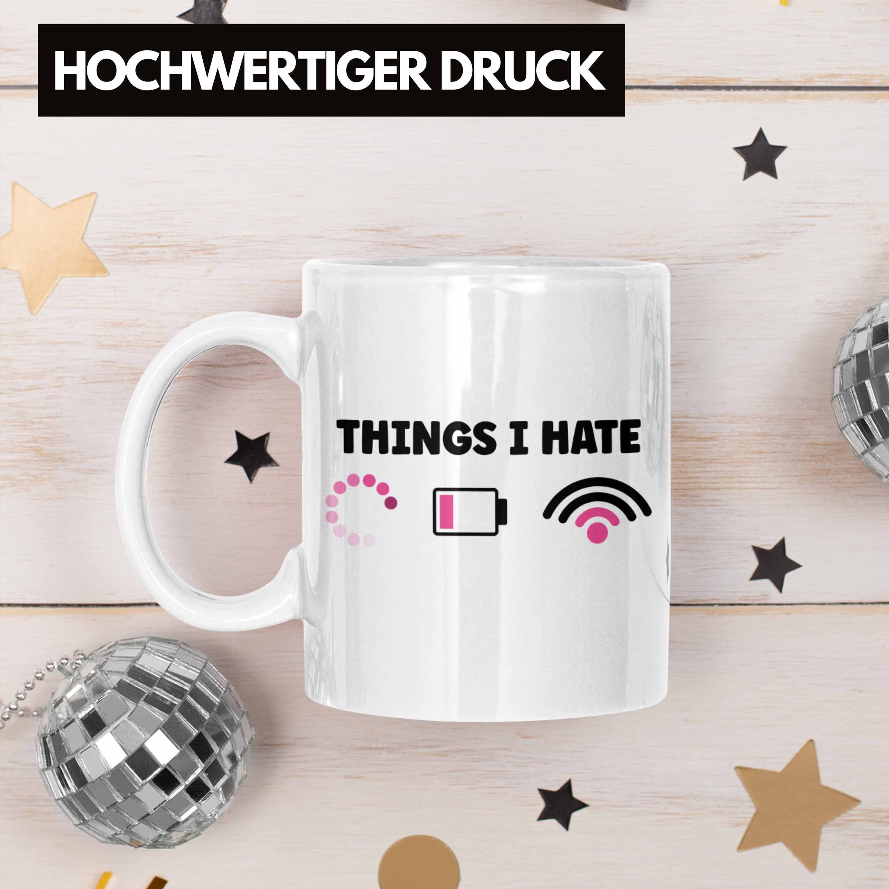 Trendation Tasse Gaming Geschenk Geschenkidee I Weiss Computer Things Hate - Tasse Trendation Programmiererin Lustige Kaffeetasse