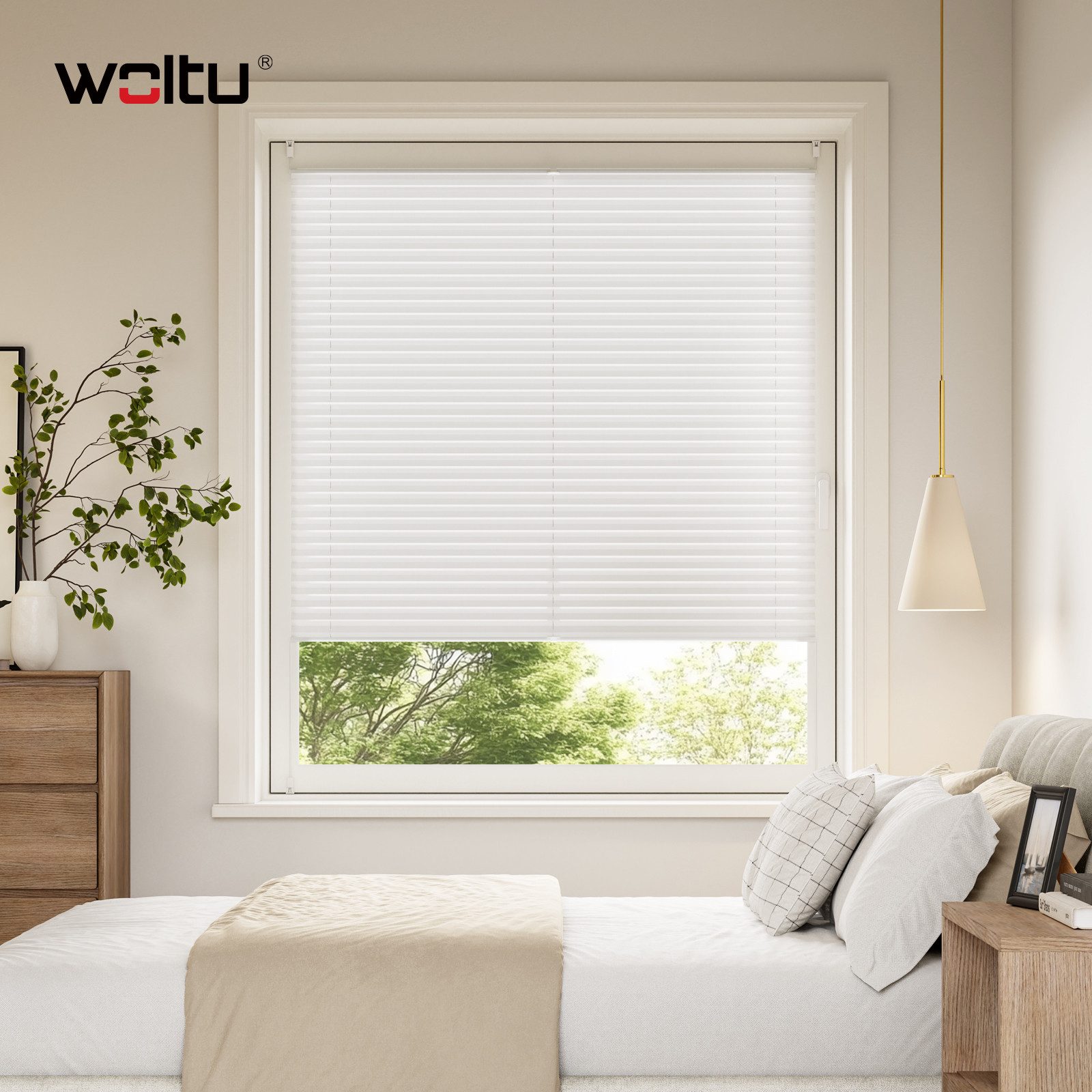 Woltu Plissee, Lichtschutz, Klemmfix, Faltrollo ohne Bohren Jalousie mit Kl günstig online kaufen