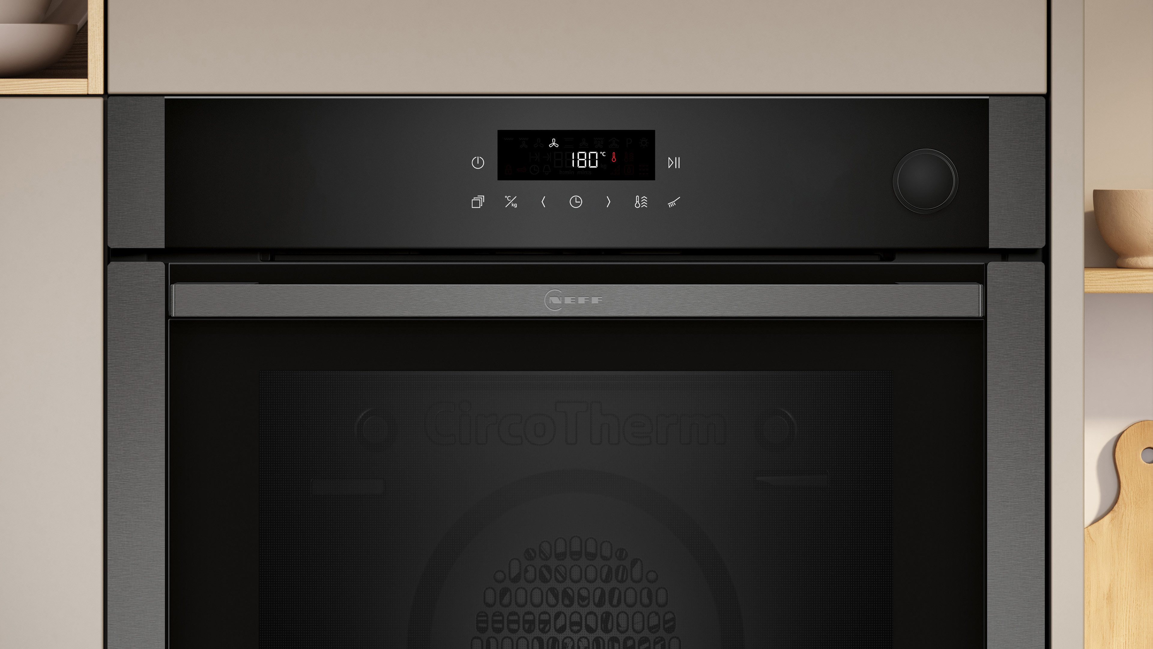 NEFF Pyrolyse Backofen B6AVJ7AG3, Pyrolyse-Selbstreinigung, AirFry-Funktion