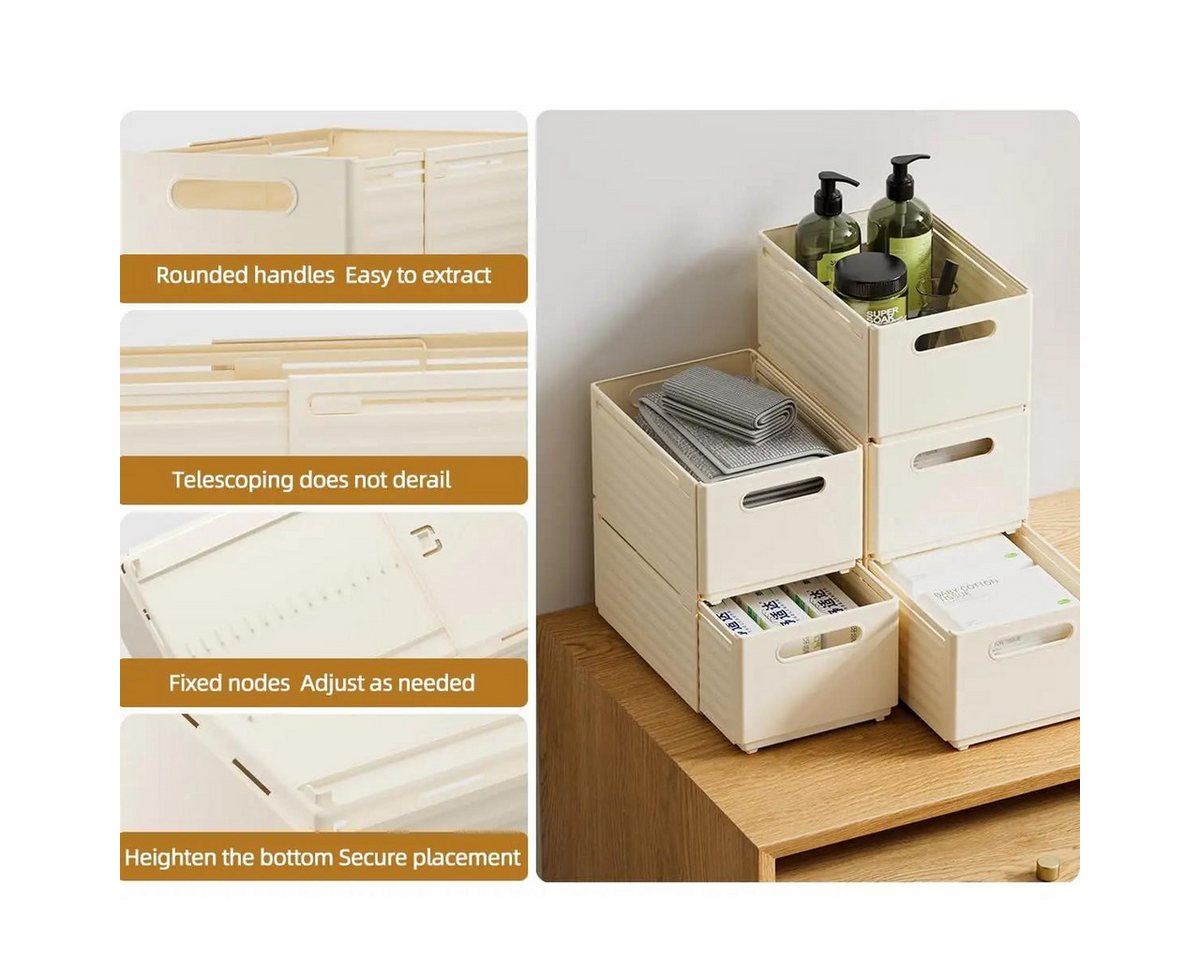 Thumbnail - Heyork Aufbewahrungsbox 2er-Set Aufbewahrungsbox Erweiterbare Schrank Organizer für Küche