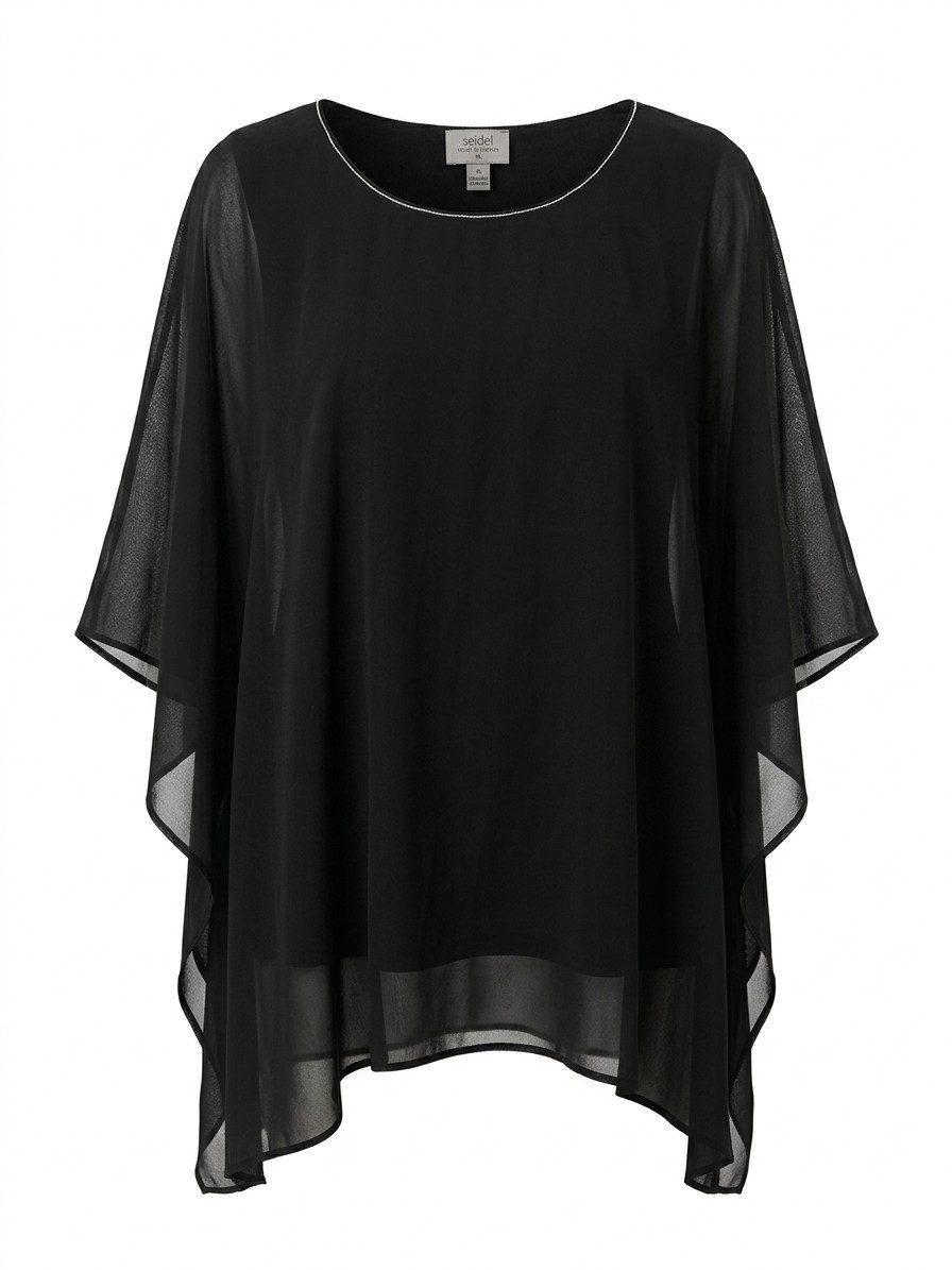 Seidel Moden Blusenponcho Überschnittene Bluse im Poncho-Stil - MADE IN GERMANY – Bild 5 von 5