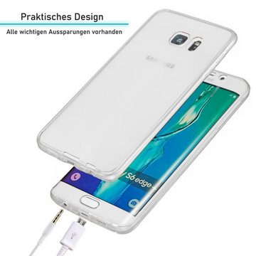 Numerva Handyhülle Full TPU für Samsung Galaxy A7 (2018), 360° Handy Schutz Hülle Silikon Case Cover Bumper