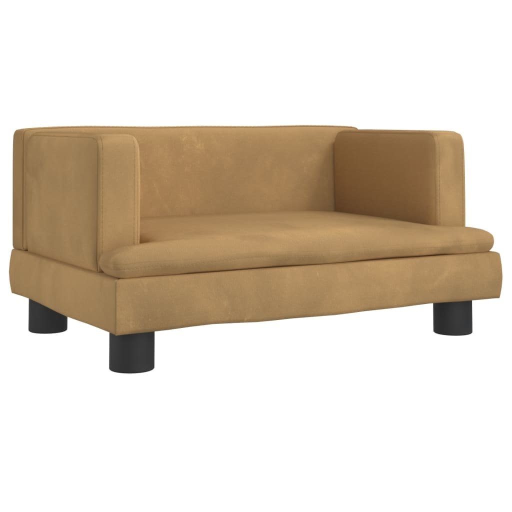 vidaXL Hundekorb 60 x 40 x 30 cm Hundebett Braun 60x40x30 cm Samt Körbchen Hundesofa