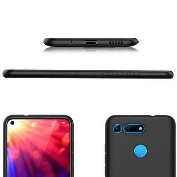 CoolGadget Handyhülle Black Series Handy Hülle für Honor View 20 6,4 Zoll, Edle Silikon Schlicht Robust Schutzhülle für Honor View 20 Hülle