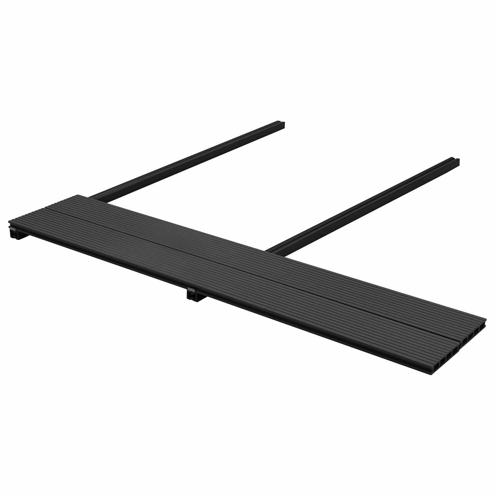 vidaXL Terrassendielen 10 mÂ² Terrassendiele Terrassenbelag Terrassenfliese 30 Stück Schwarz, BxL: je 0x0 cm