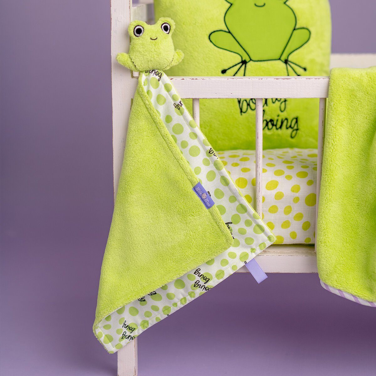 MILK&MOO für Schnuffeltuch Baby, Frog Babydecke Cacha Milk&Moo