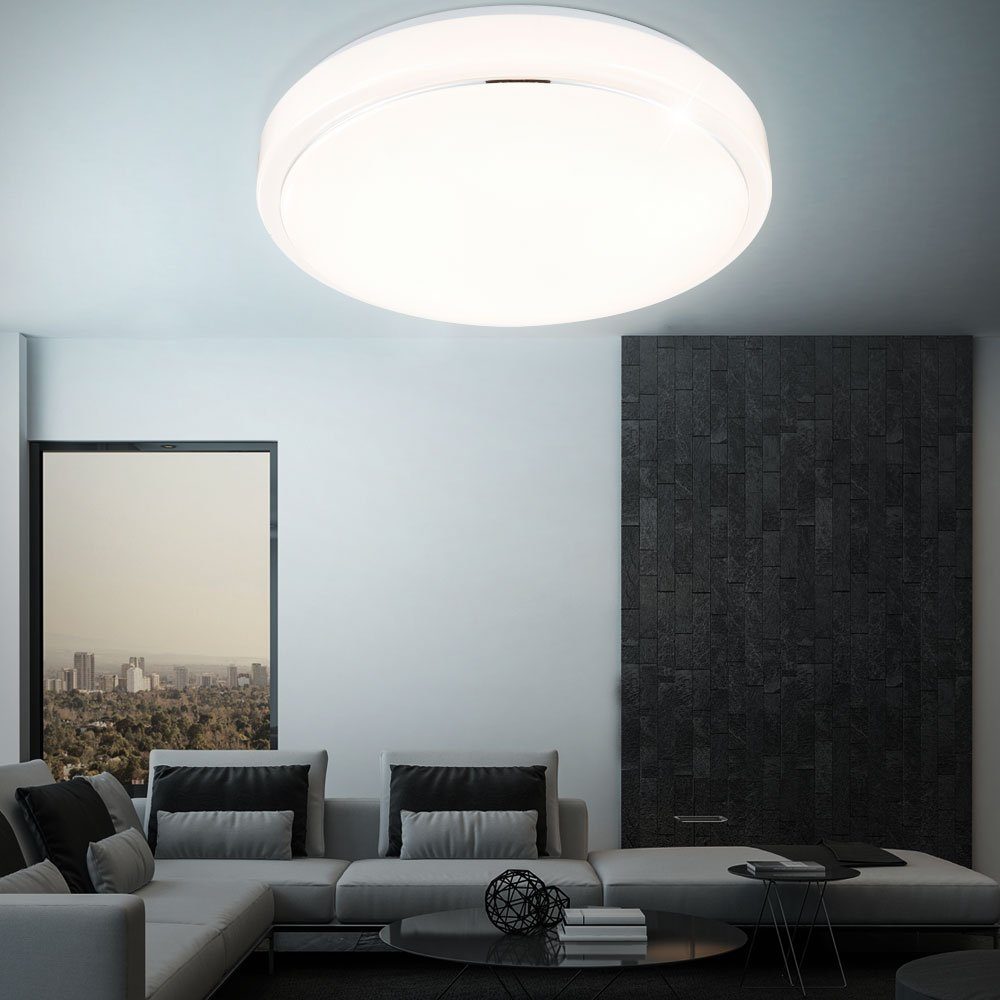 LED etc-shop Deckenleuchte Wohnzimmerleuchte Deckenleuchte, fest dimmbar Modern Decke verbaut, LED-Leuchtmittel Deckenlampe LED