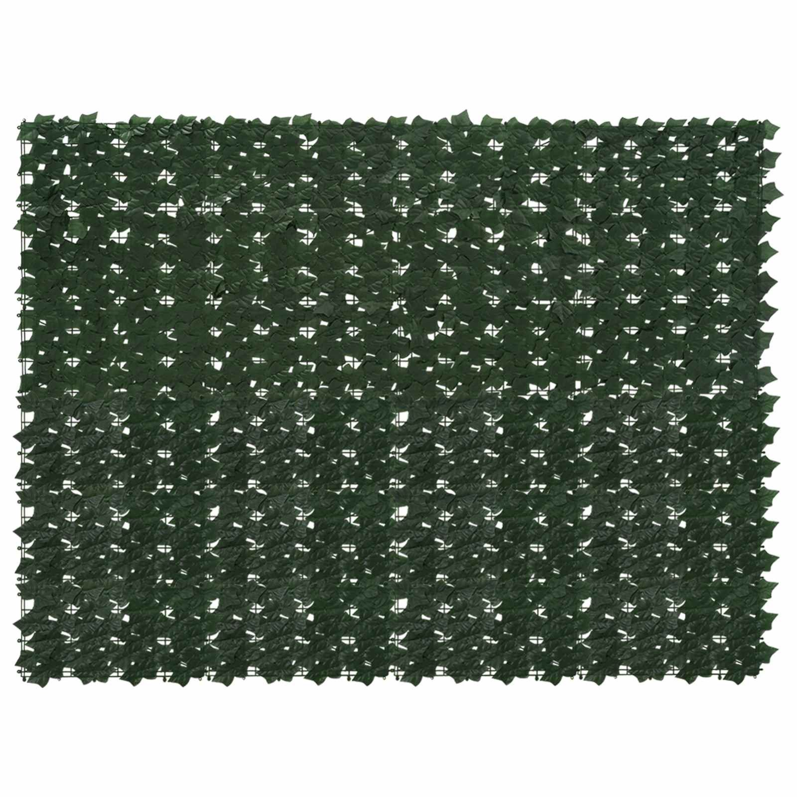 vidaXL Balkonsichtschutz Balkonsichtschutz mit Blättern Dunkelgrün 200 x 150 cm (1-St)