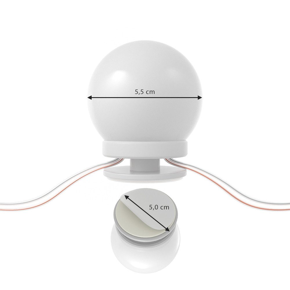 Vicco LED-Lichterkette LED-Beleuchtung FÜR Schminktisch Frisiertisch Lichter für Make-Up