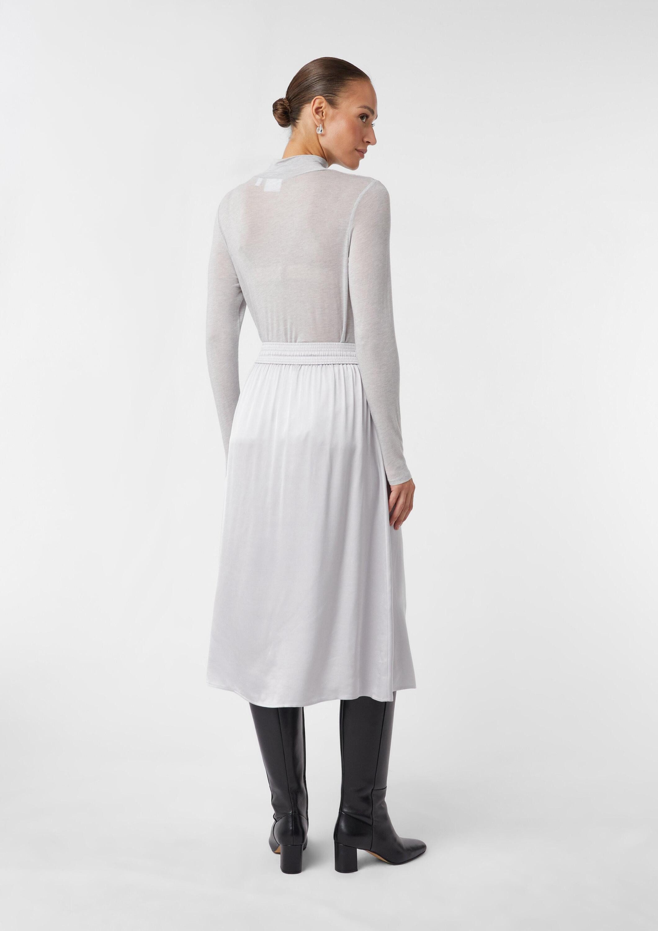 comma Midirock Rock Midirock aus Satin mit Elastikbund und Bindeband