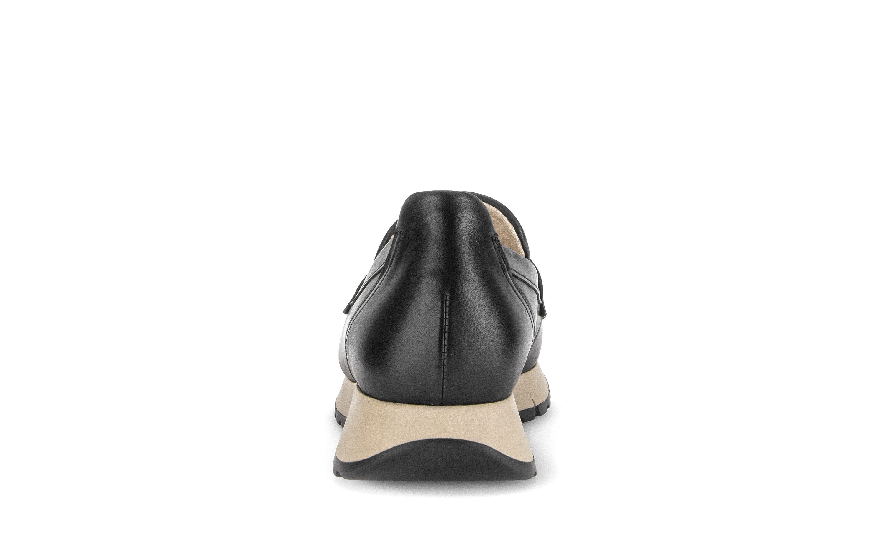 Gabor Slip-On Sneaker Keilabsatz, Slipper mit modischem Zierriegel, G-Weite (weit)