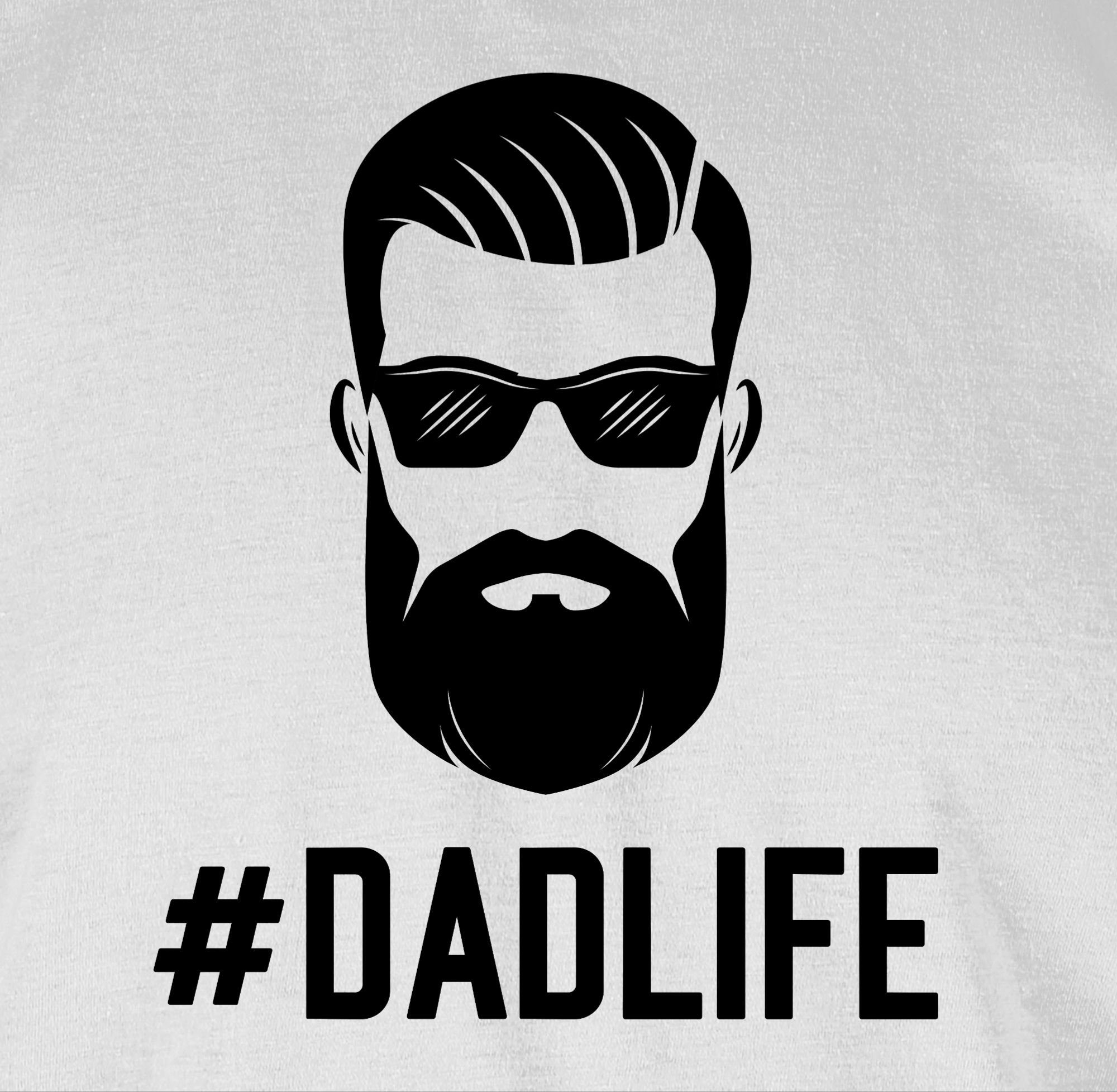 für Shirtracer T-Shirt 03 Vatertag Papa Dadlife Geschenk Hashtag Weiß