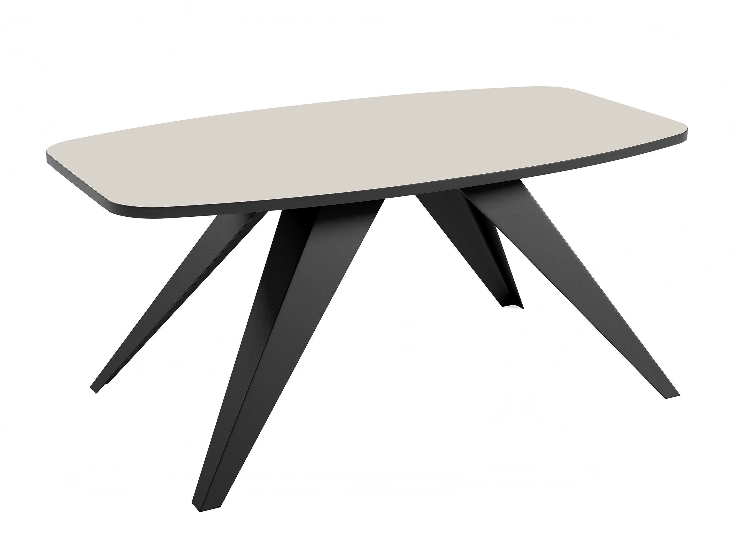 Beautysofa Couchtisch LINO rechteckig mit abgerundeten Kanten (Wohnzimmertisch, Beistelltisch mit Stahlgestell, 2 Farben zur Auswahl), Moderner Kaffeetisch, verschiedene Farben